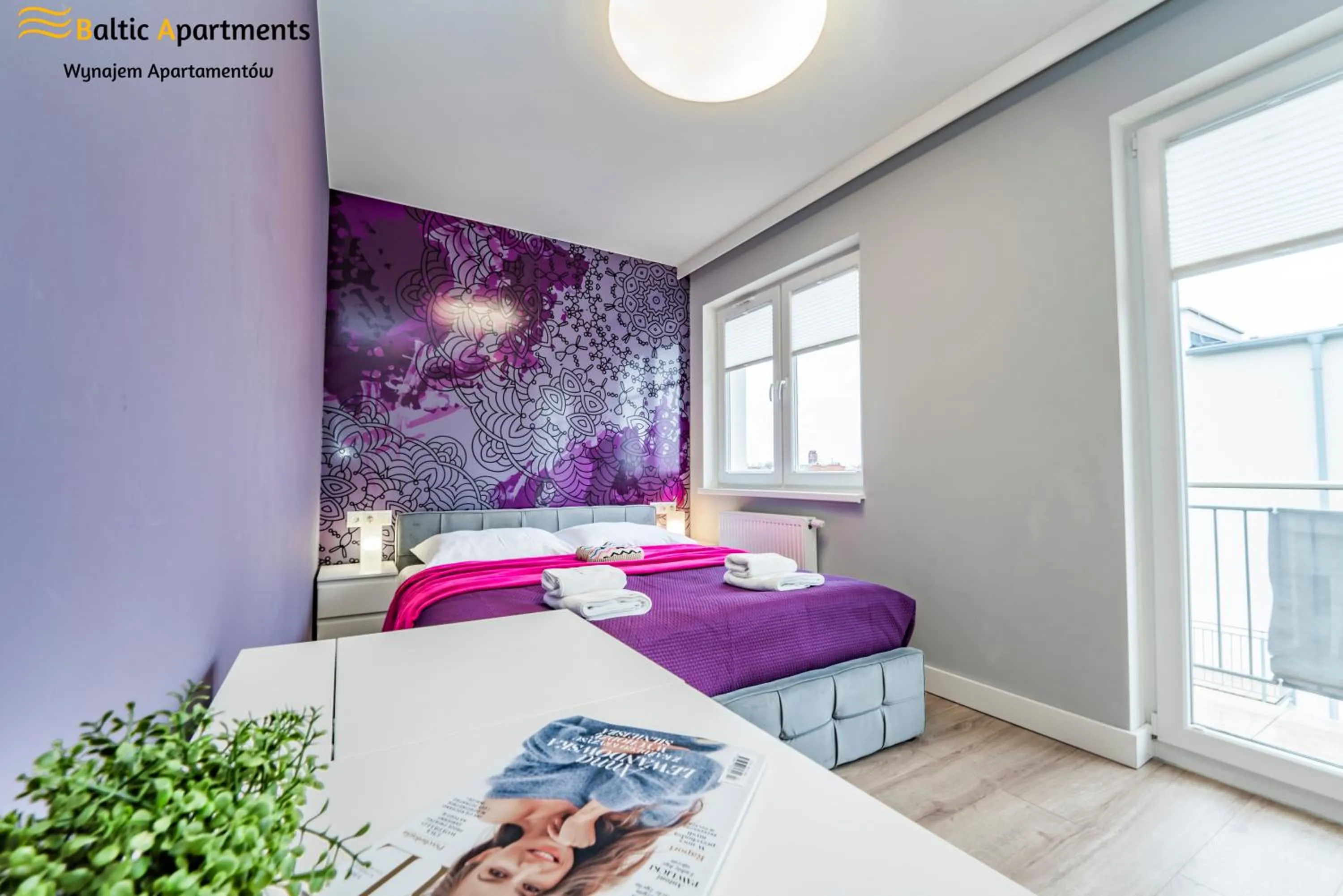 Balcony/Terrace, Bed in Baltic Apartments - Apartamenty Bałtyk