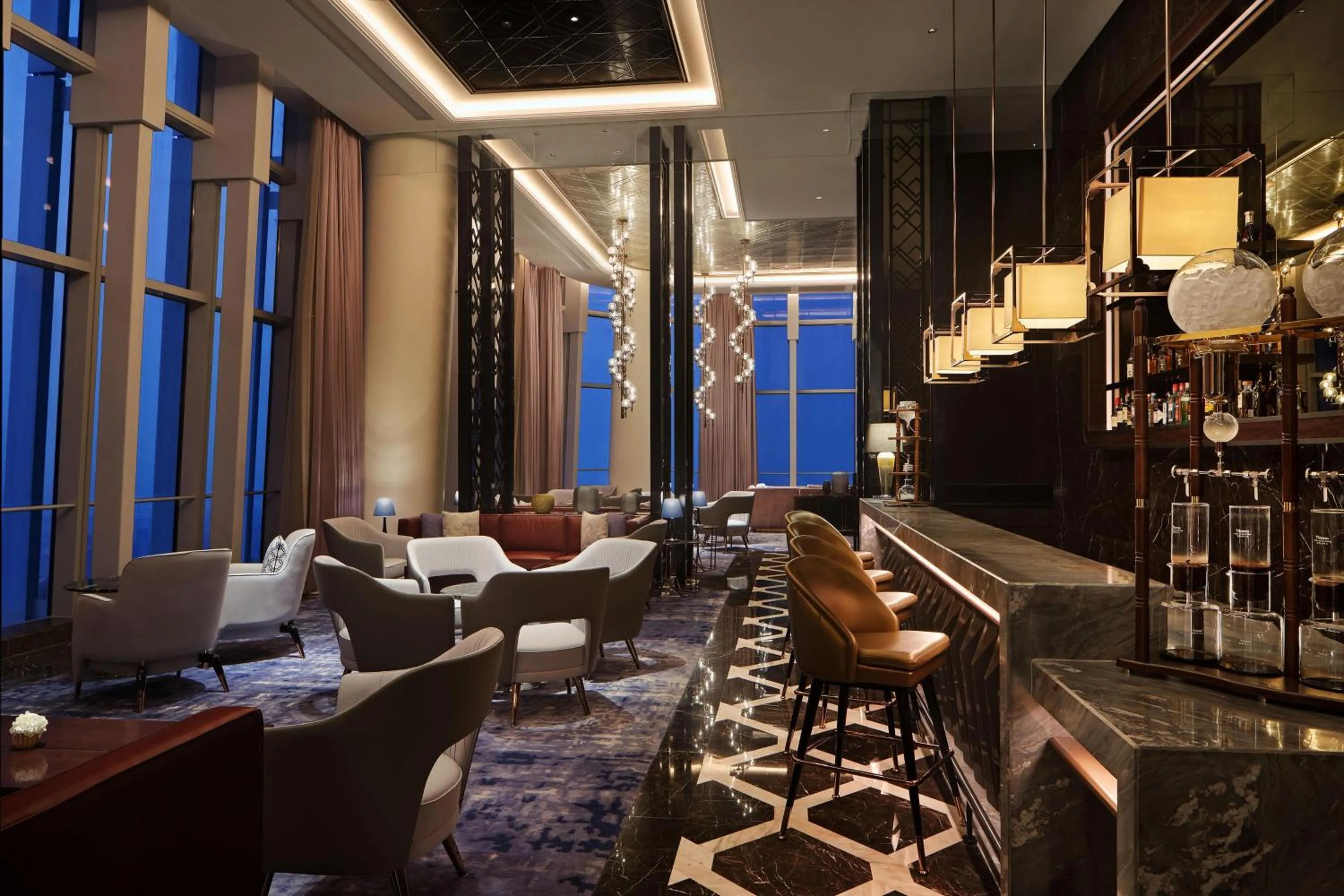 Lounge or bar in Na Lotus Hotel, a Luxury Collection Hotel, Nanning