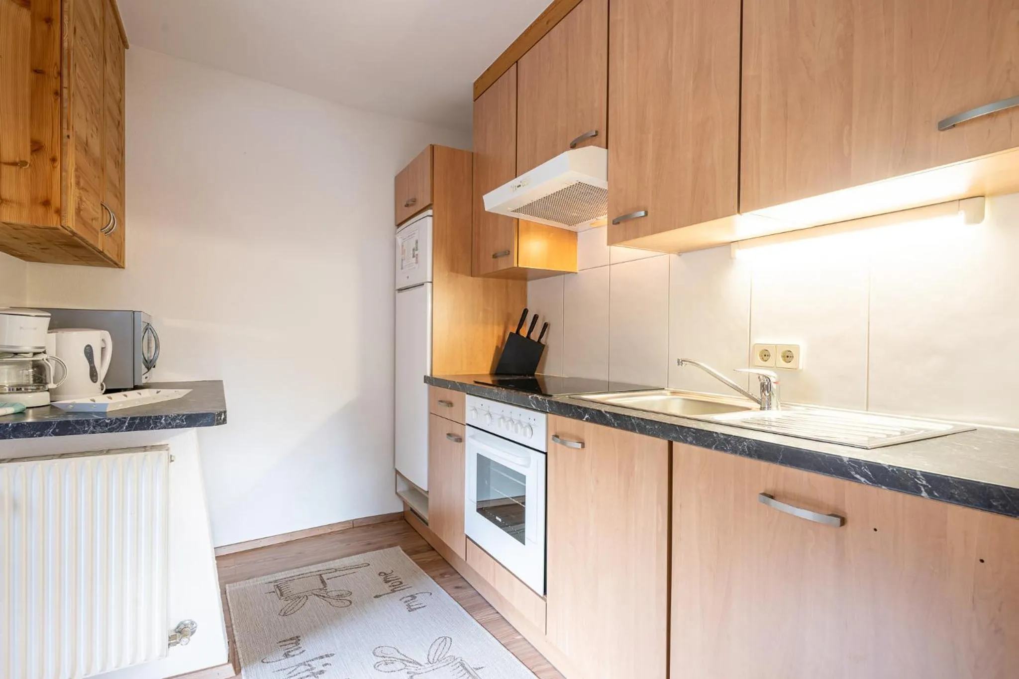 Kitchen or kitchenette in Appartement Residenz Schatz
