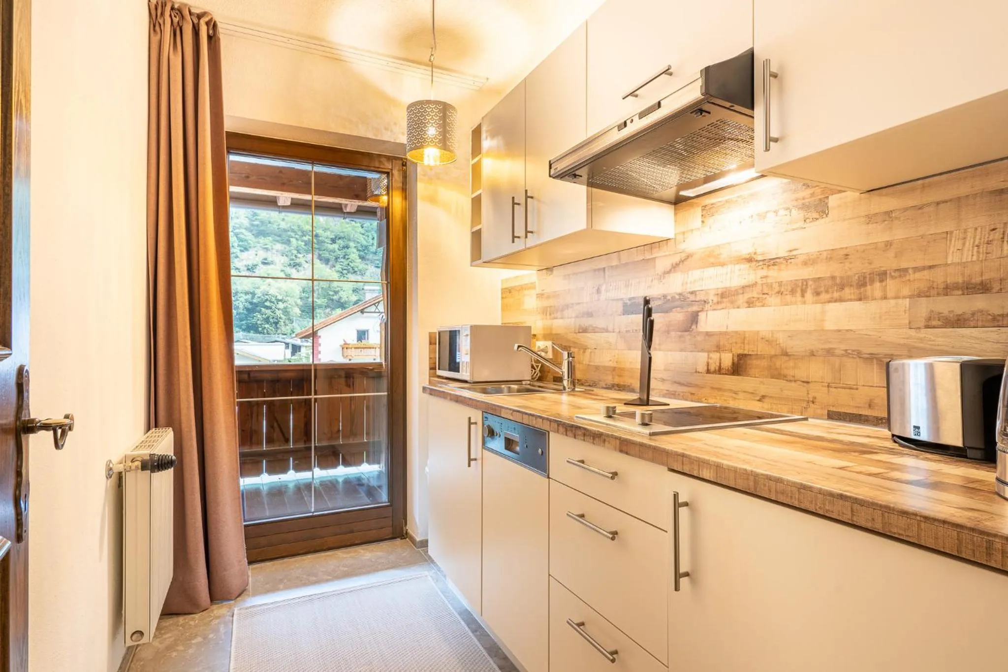 Kitchen or kitchenette in Appartement Residenz Schatz