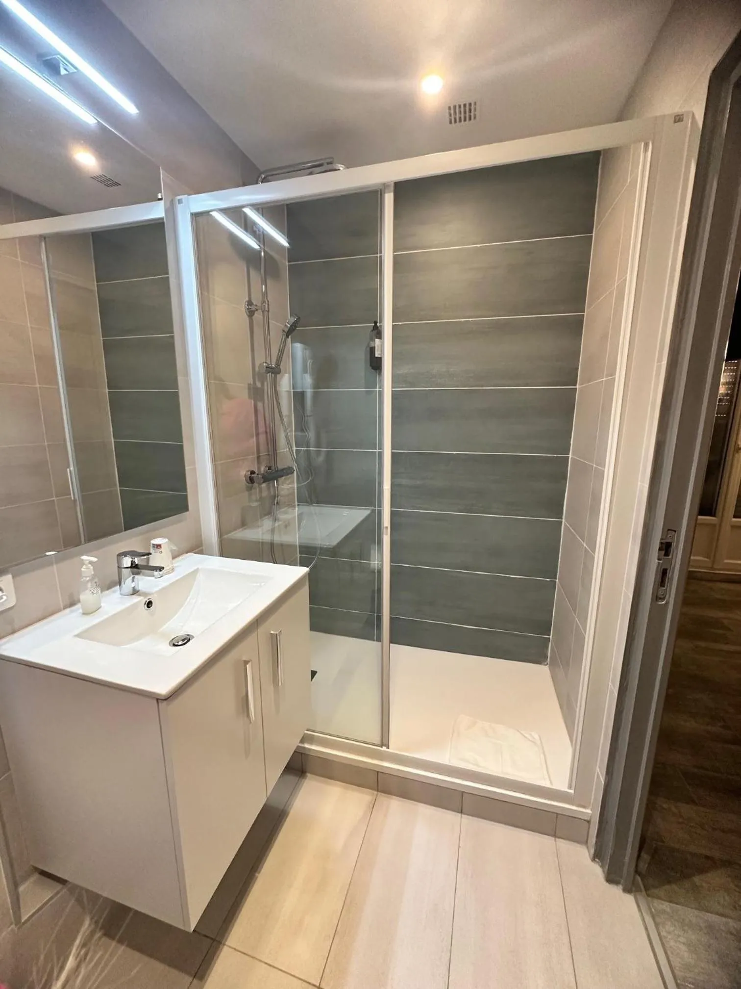 Bathroom in Hotel Les Palmiers En Camargue