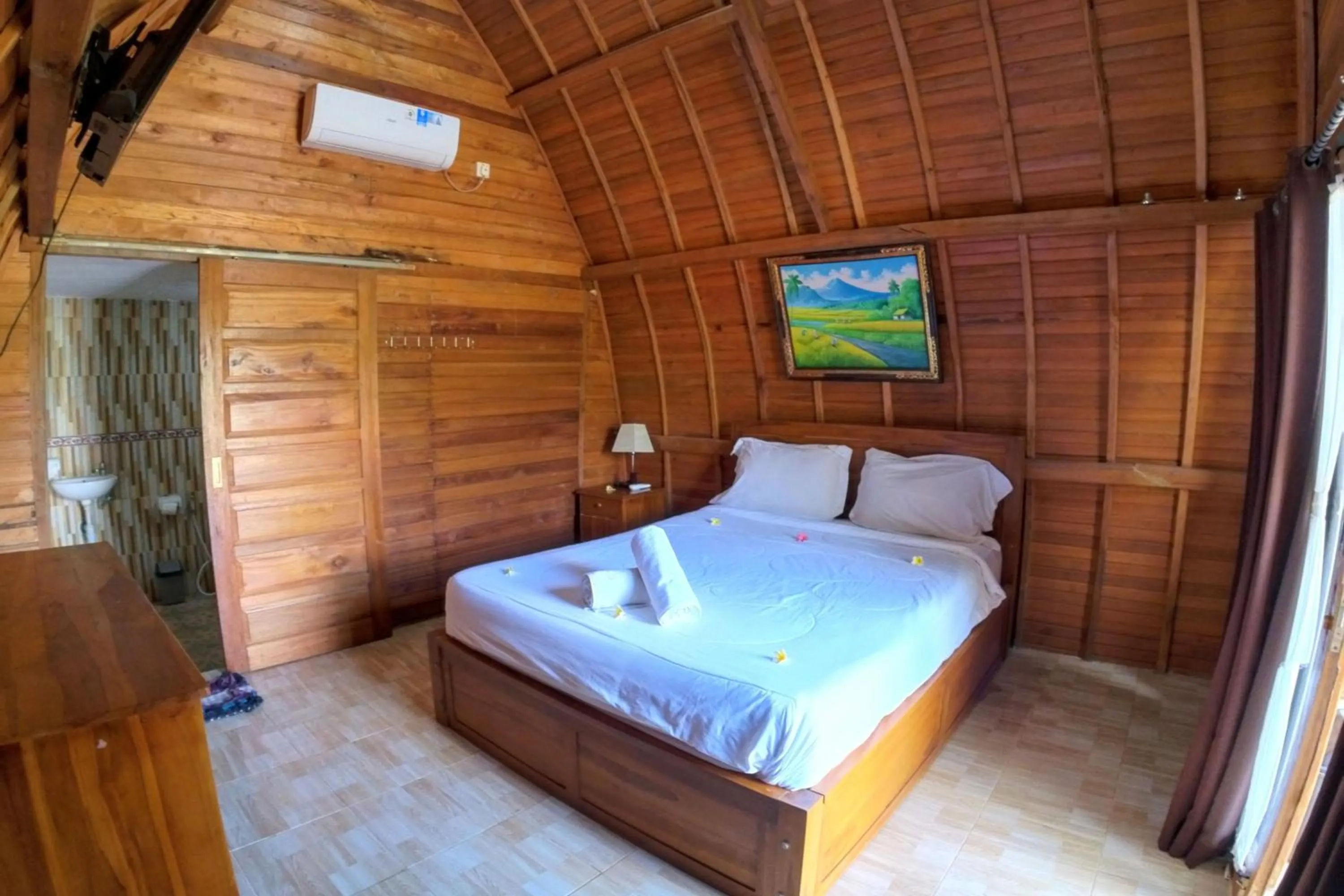 Bed in The Sweet Corn Bungalow