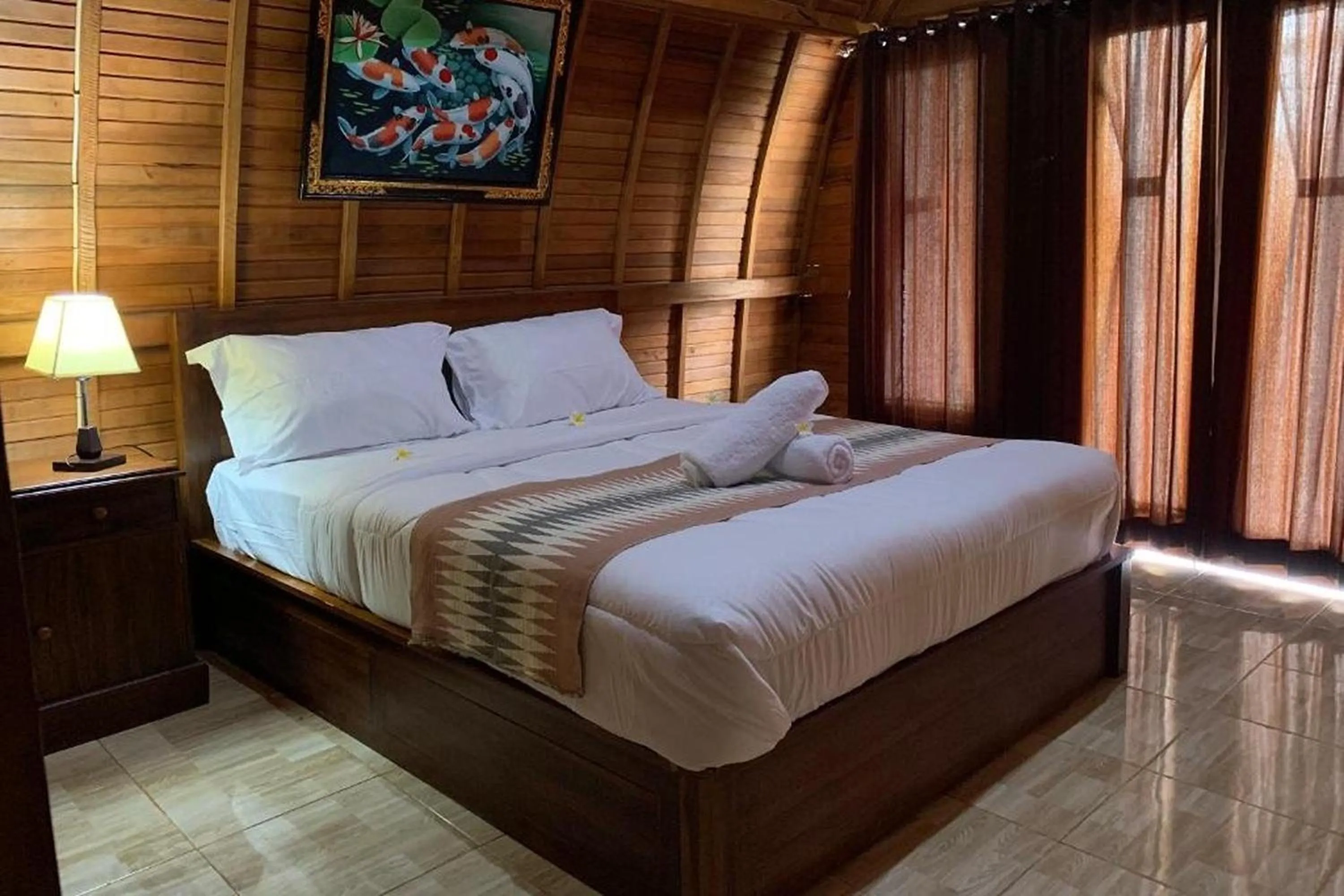 Bed in The Sweet Corn Bungalow
