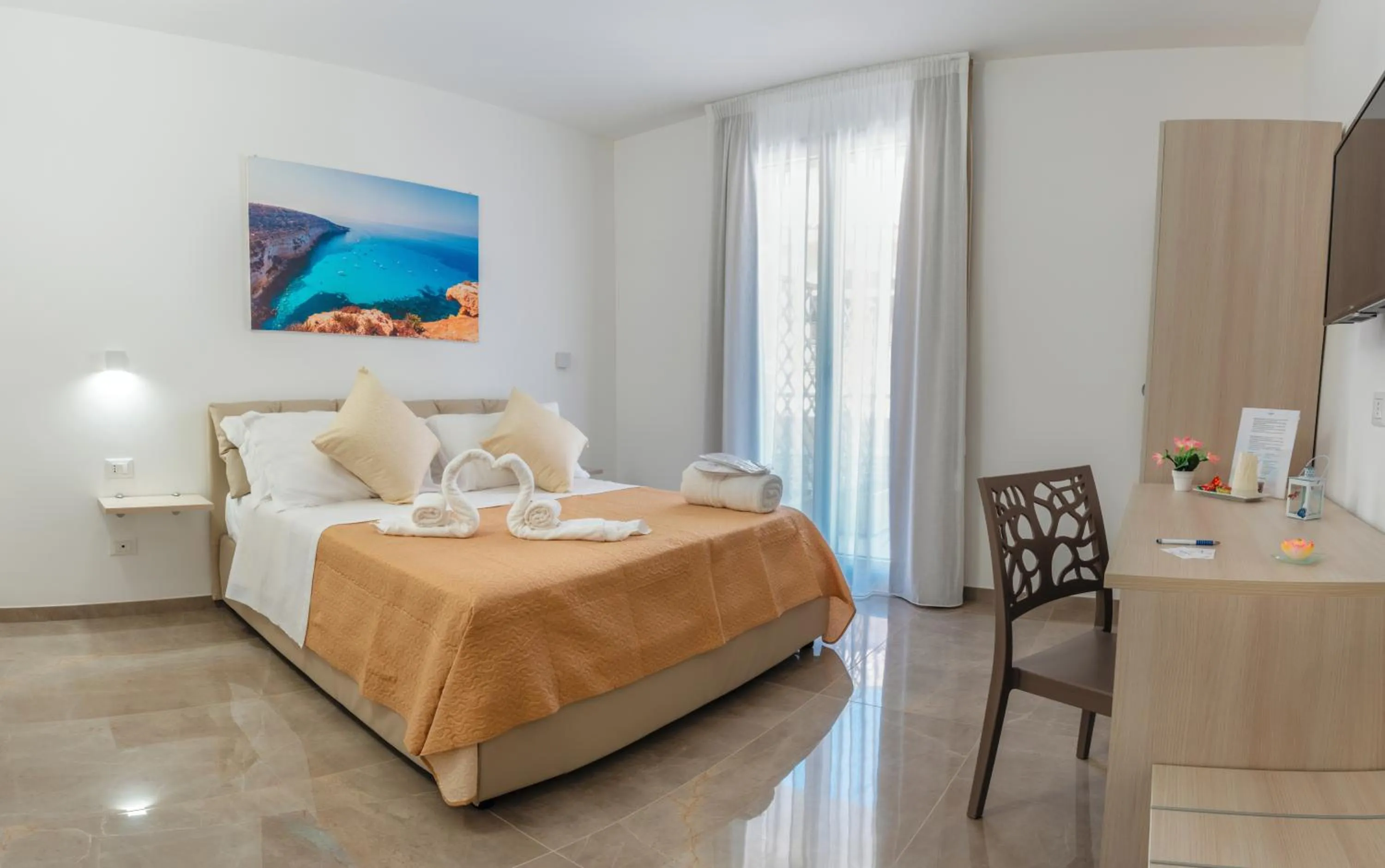 Bed in Mediterraneo Palace Luxury Affittacamere