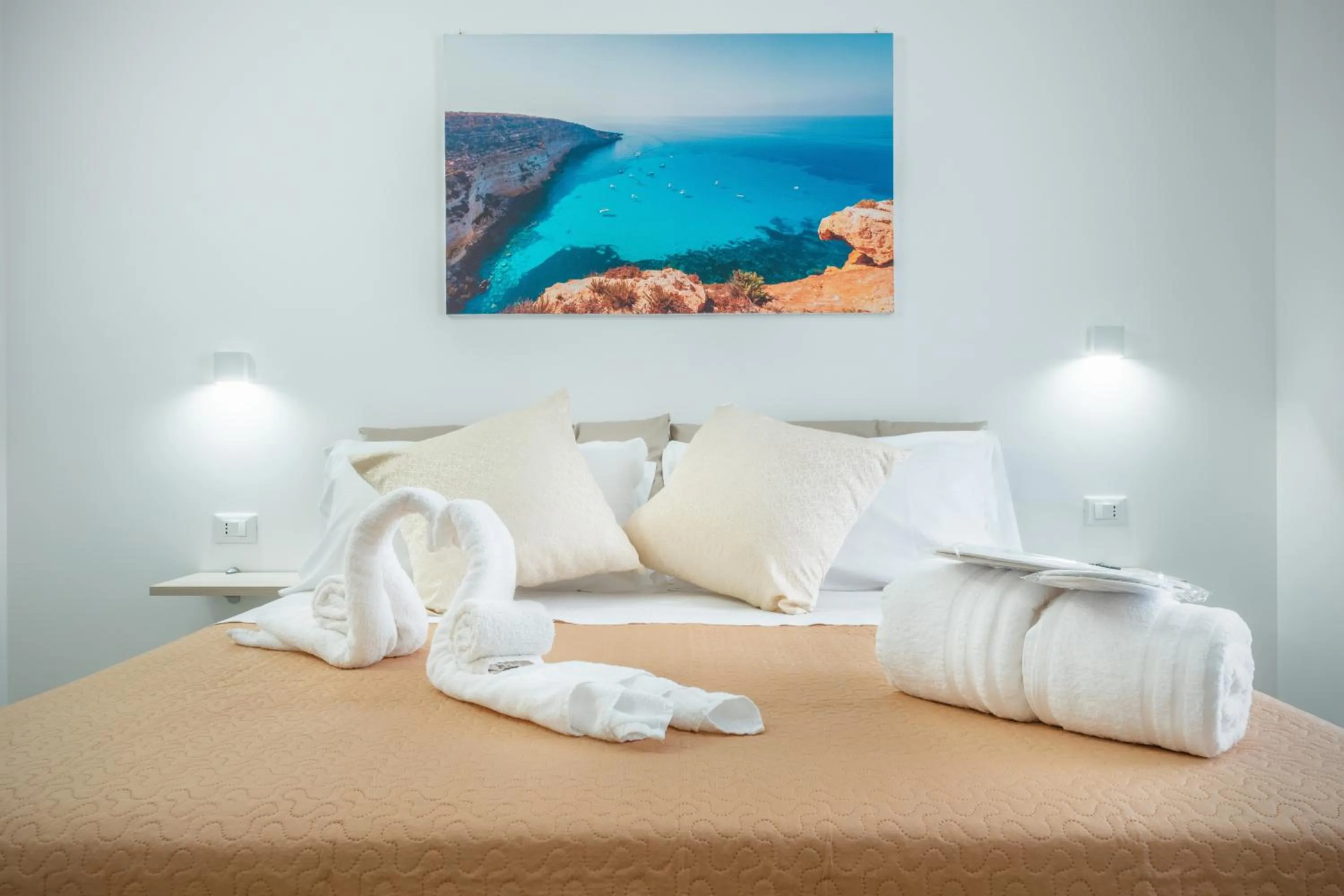 Bed in Mediterraneo Palace Luxury Affittacamere