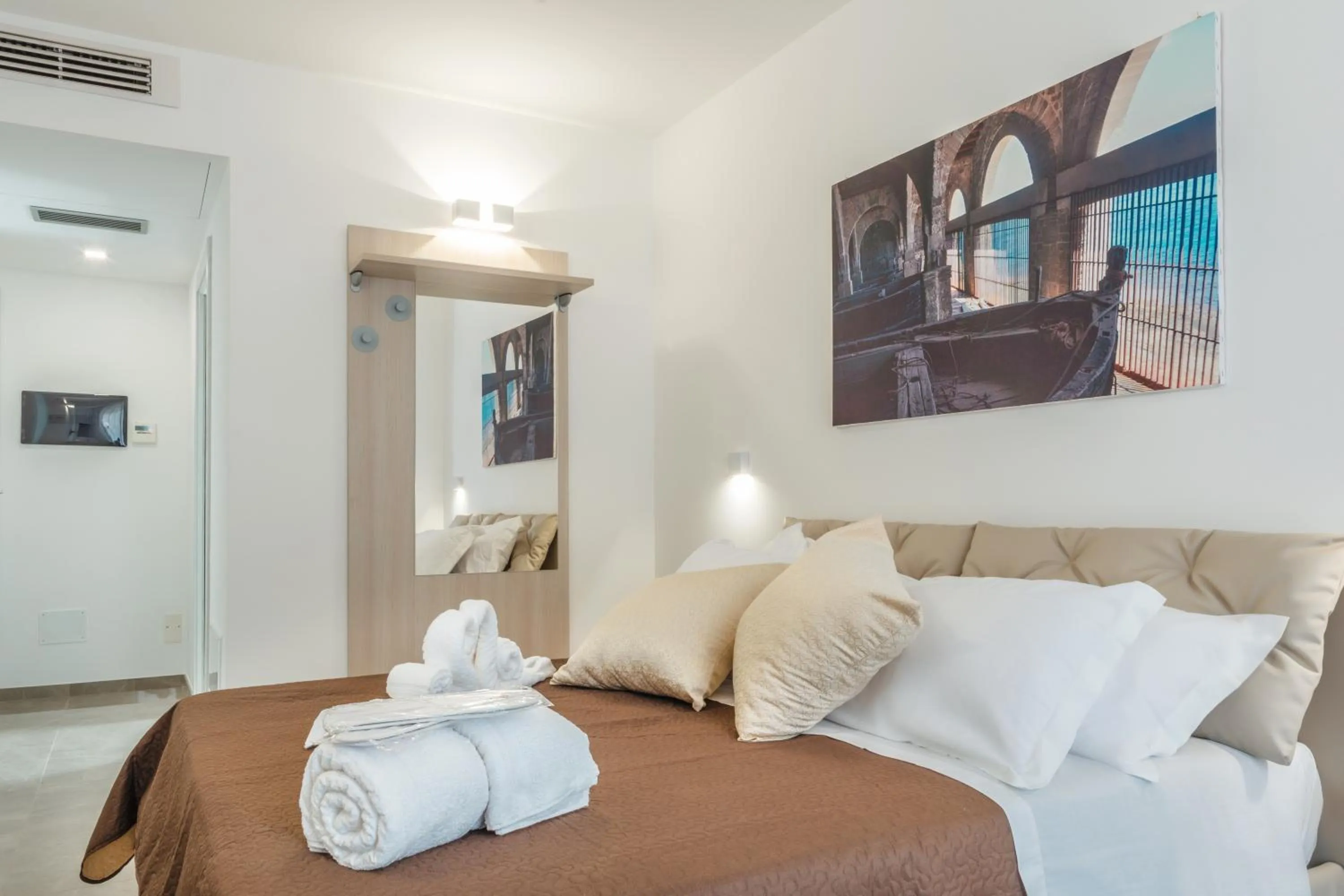 Bed in Mediterraneo Palace Luxury Affittacamere