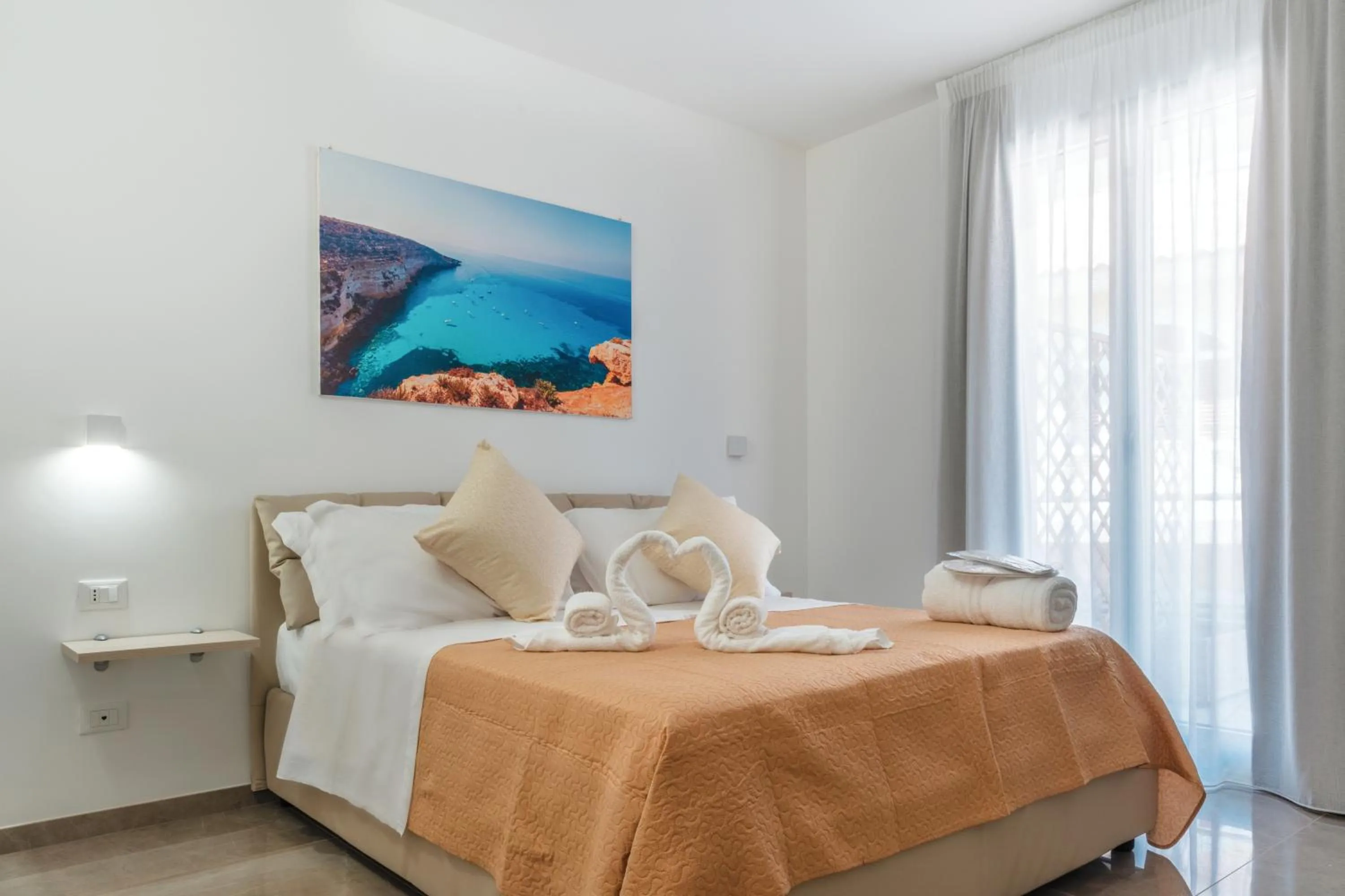 Bed in Mediterraneo Palace Luxury Affittacamere