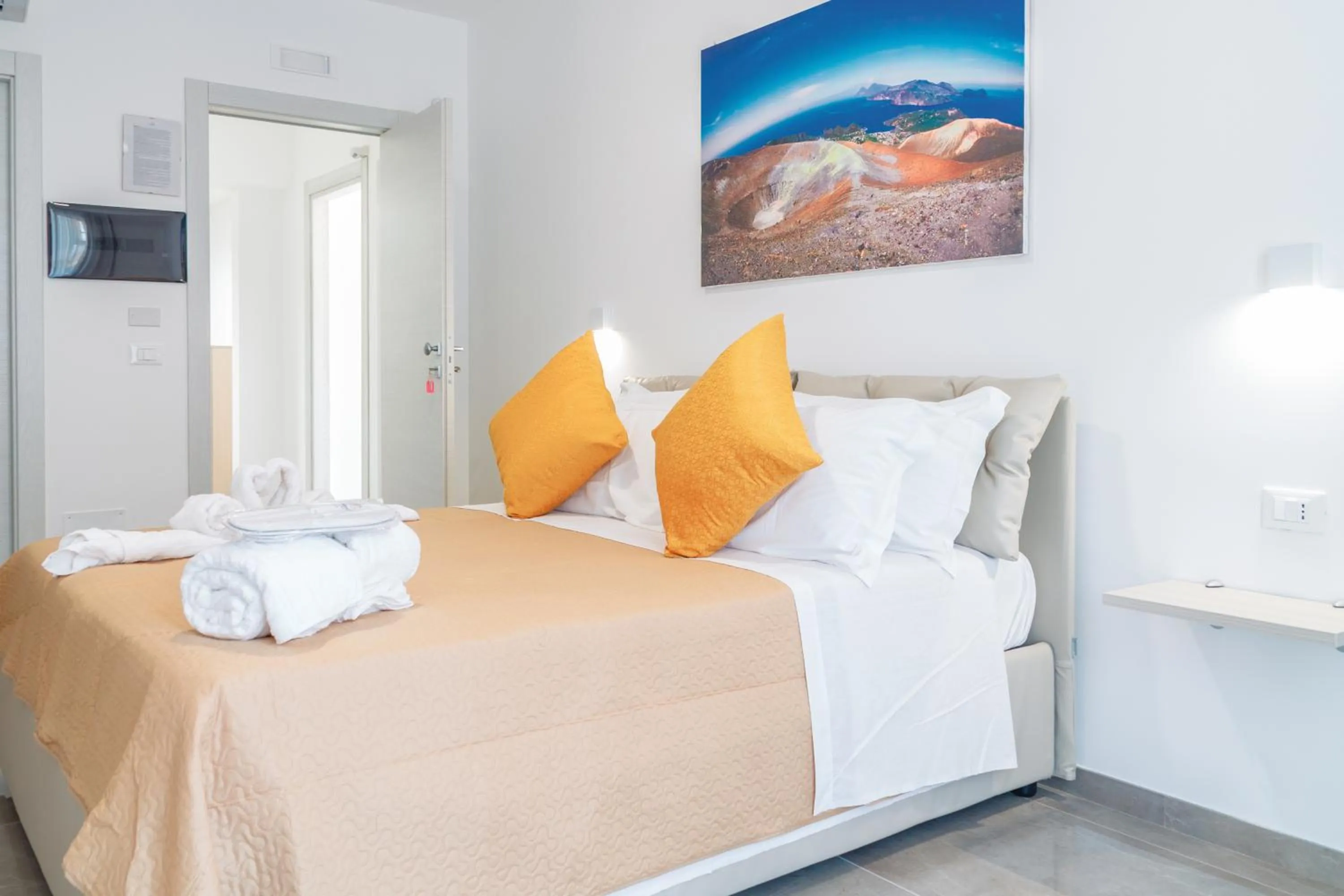 Bed in Mediterraneo Palace Luxury Affittacamere