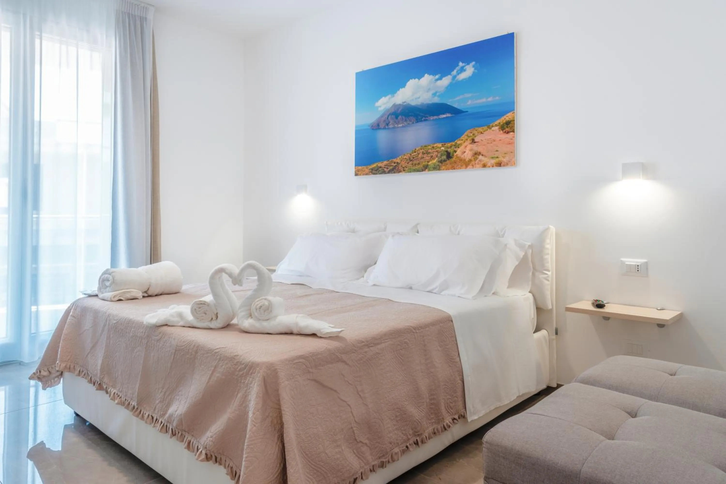 Bed in Mediterraneo Palace Luxury Affittacamere