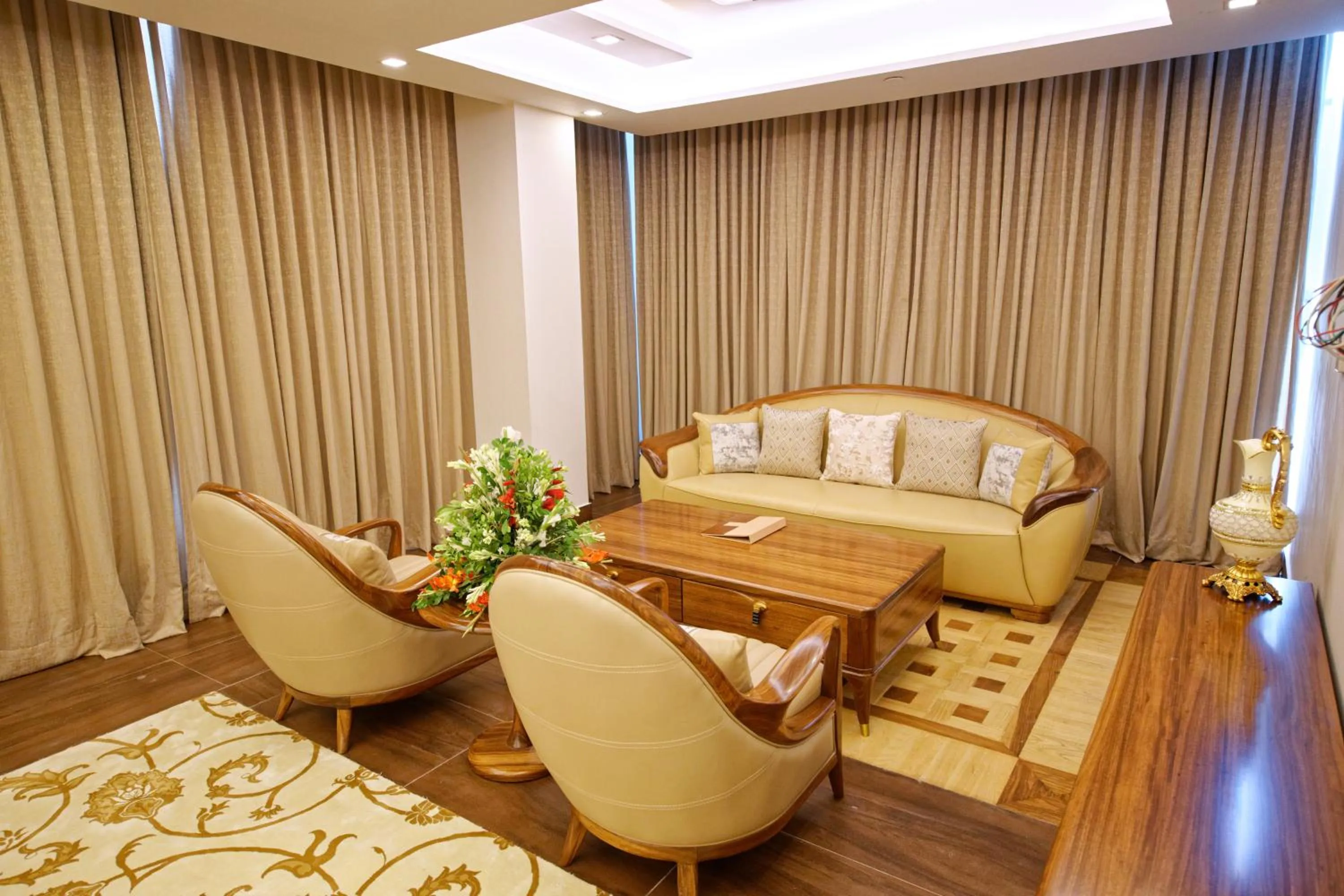 Seating area in Royal Swiss Lahore