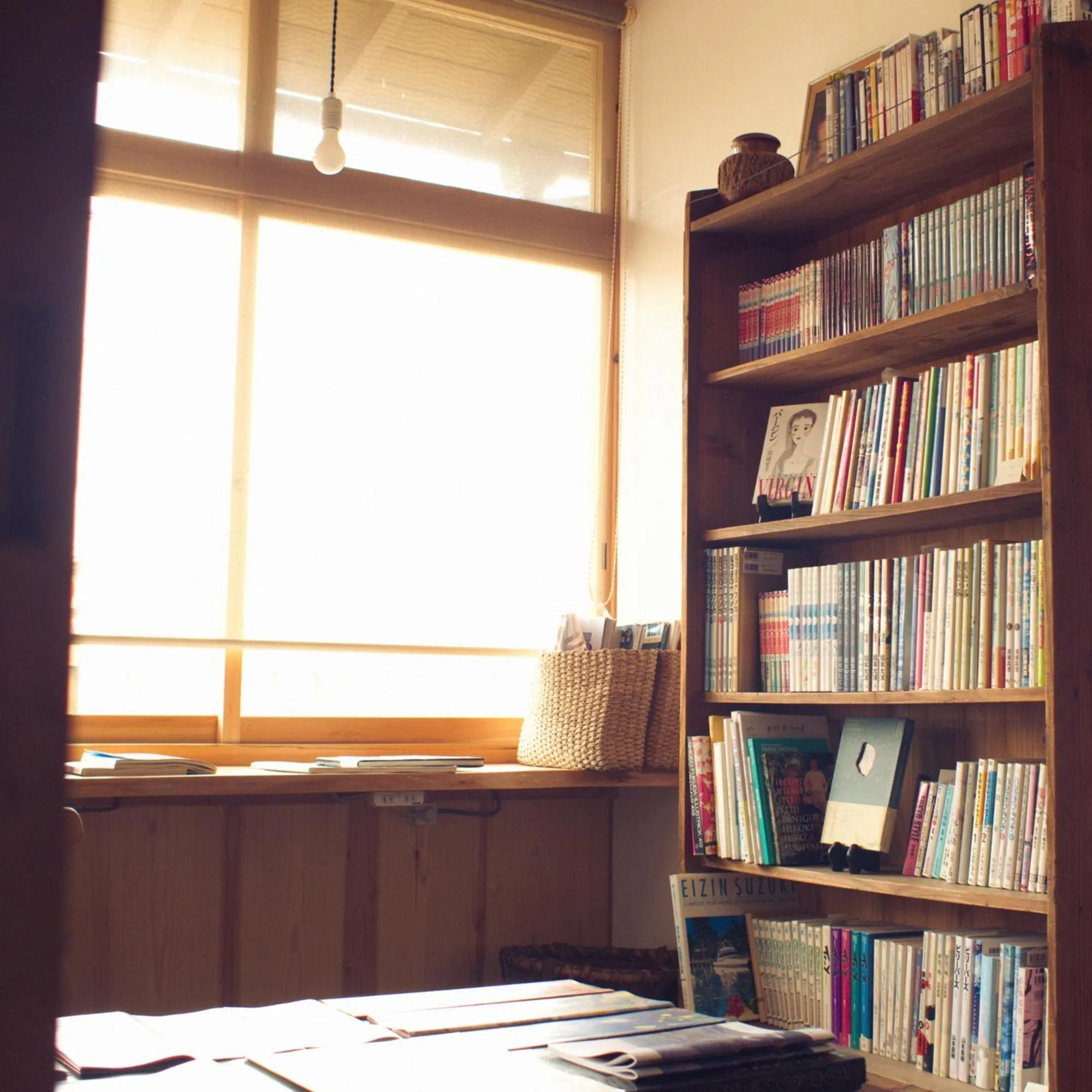 Library in Kinoya Hostel