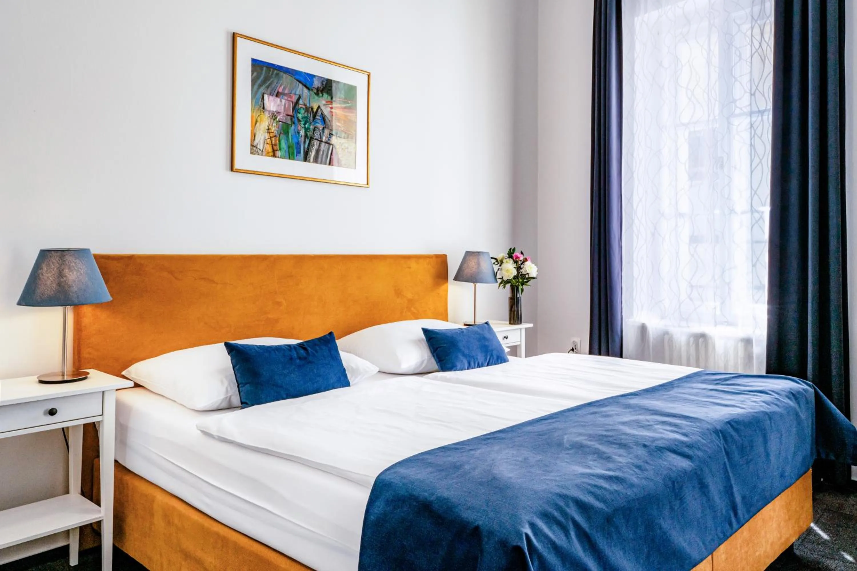 Decorative detail, Bed in BlueBell Hotel