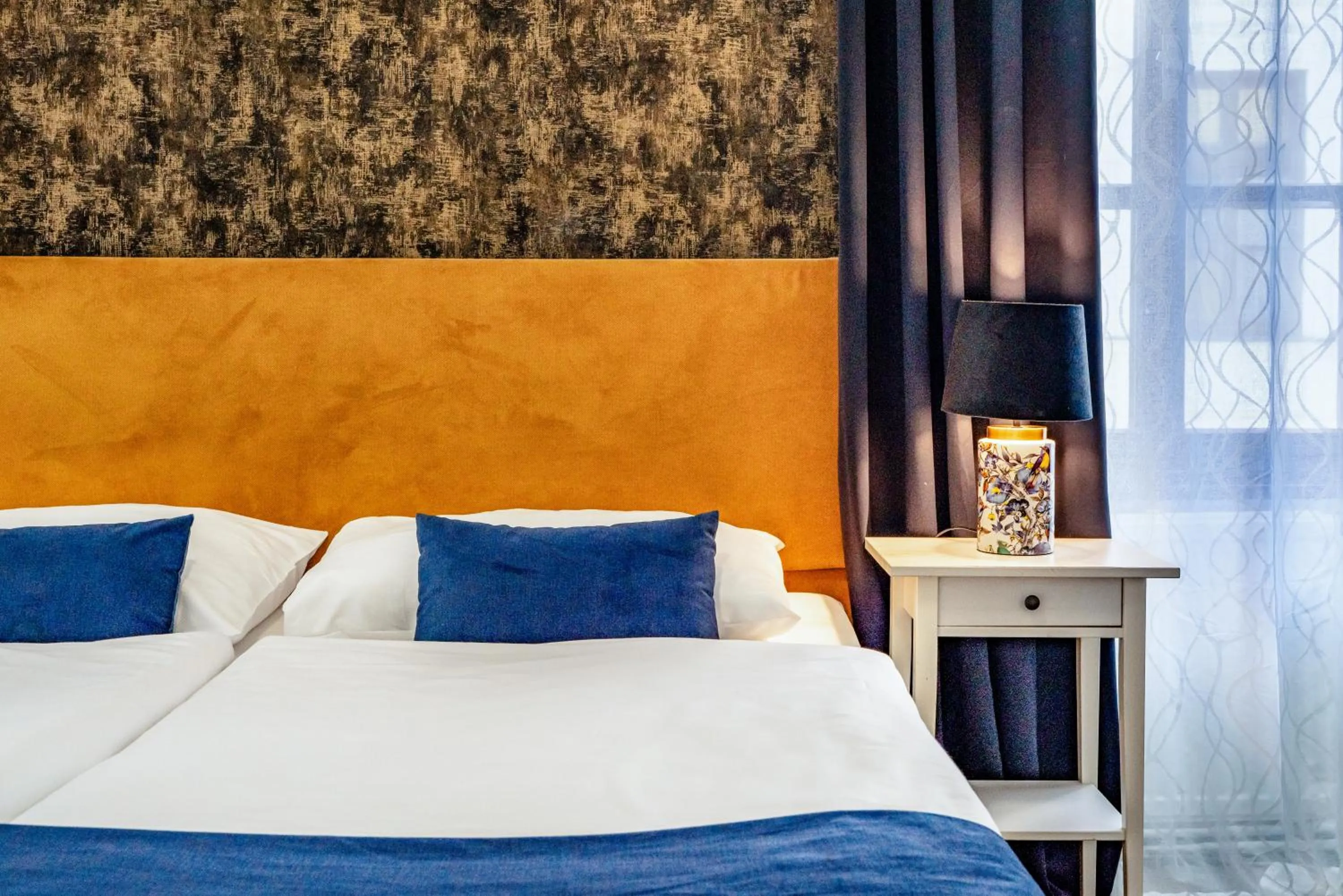 Decorative detail, Bed in BlueBell Hotel