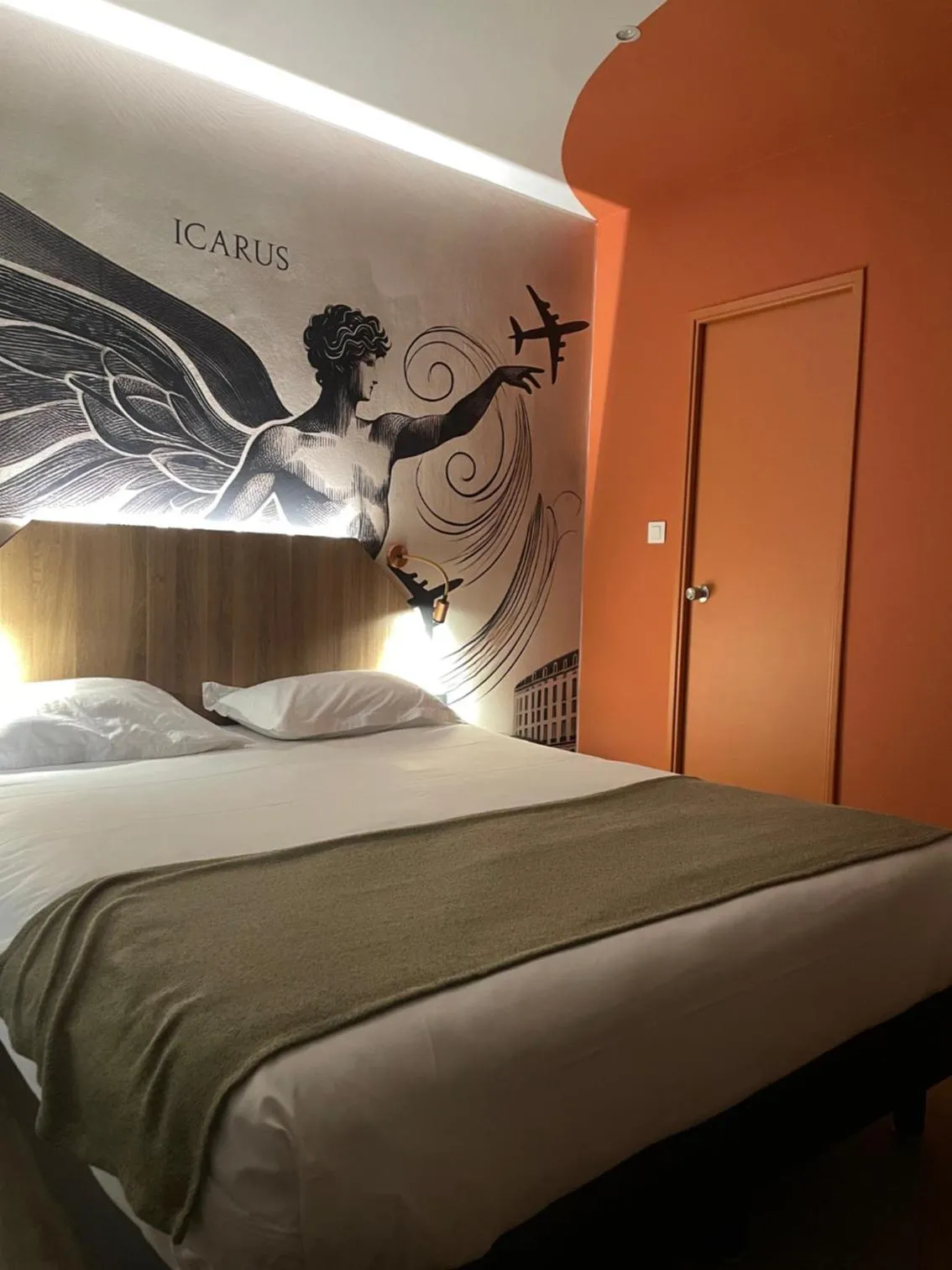 Bed in Hôtel Icare