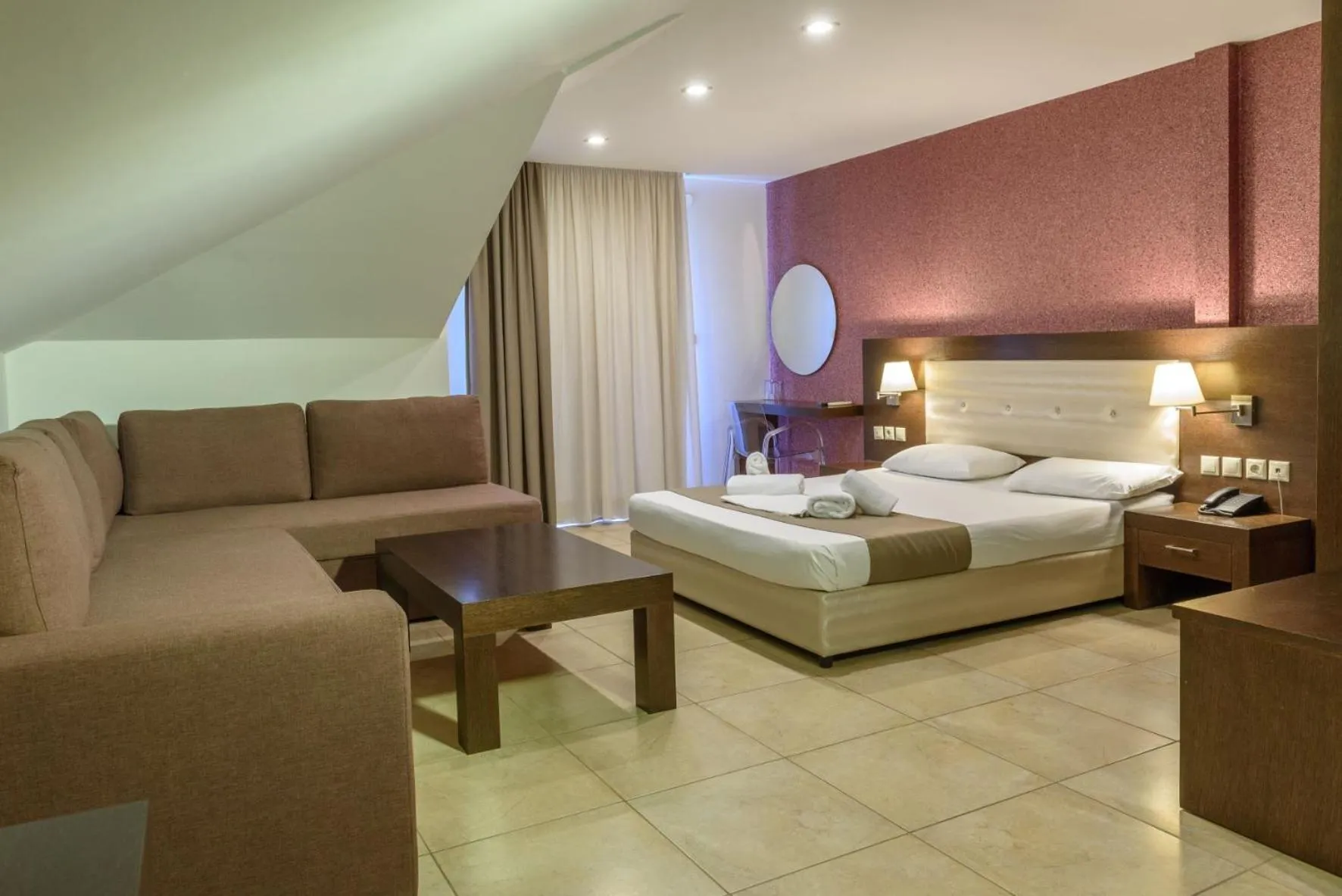 Bed in Hotel Giannoulis