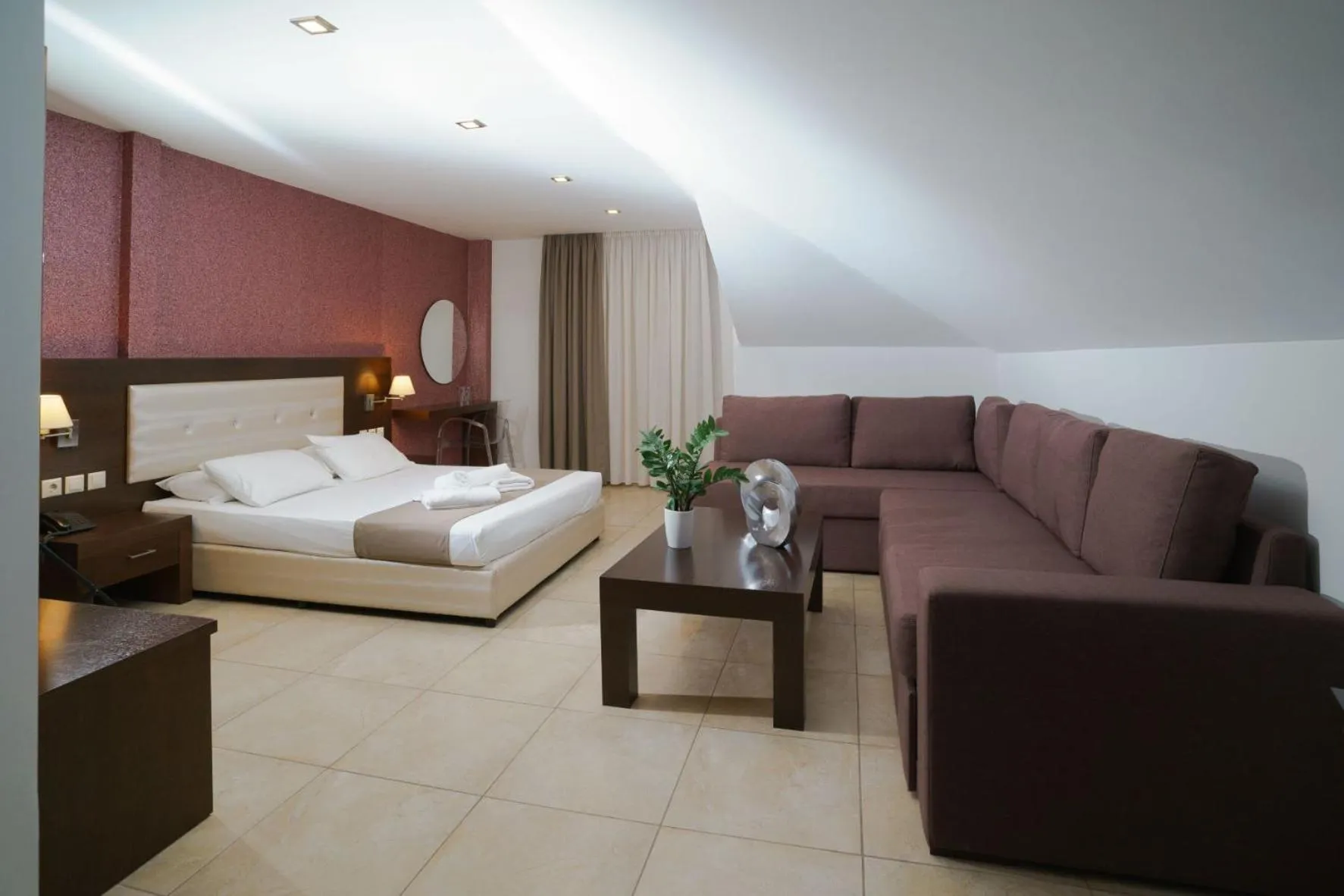 Bed in Hotel Giannoulis