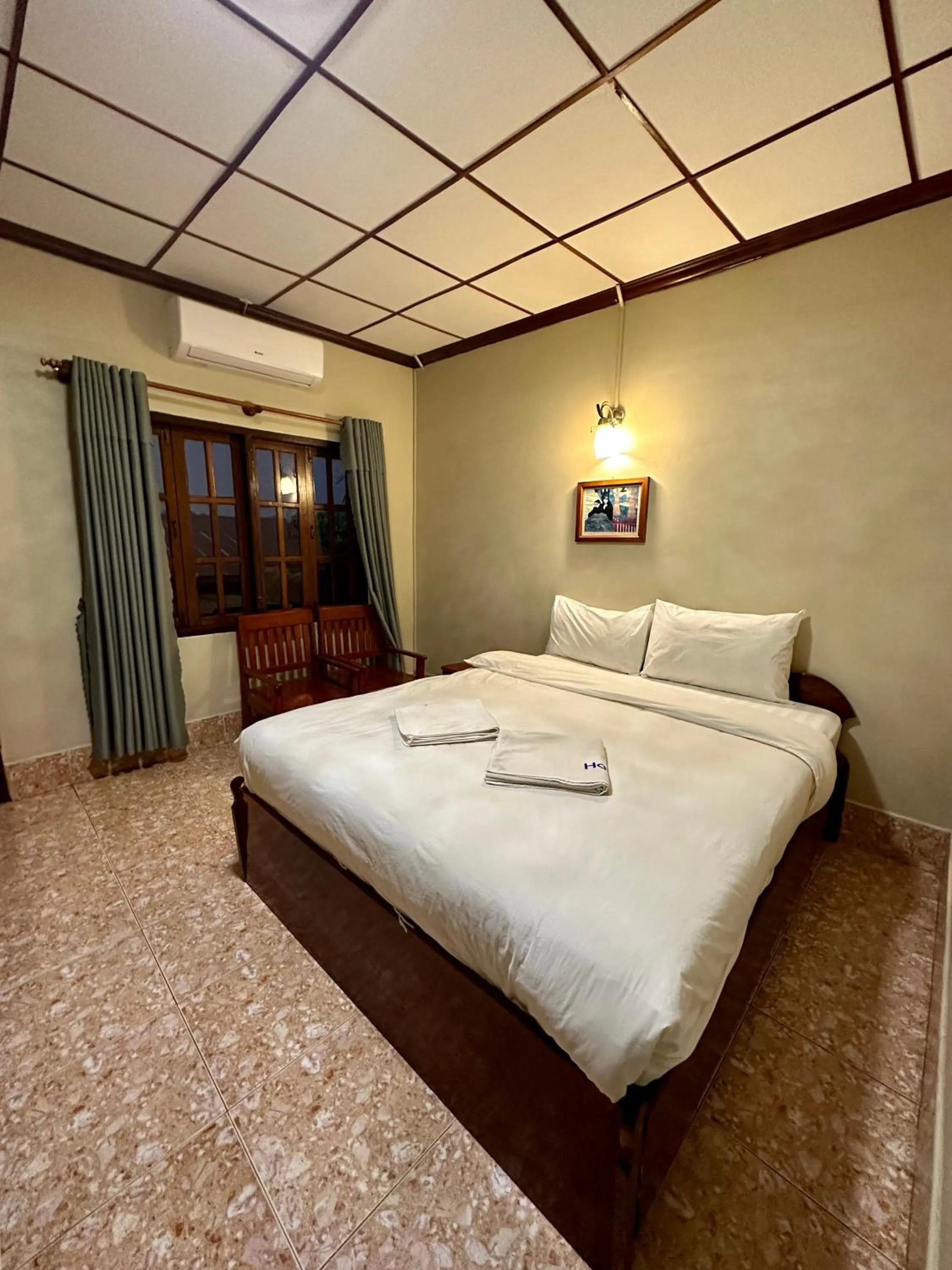 Bed in Phaythavone Hotel