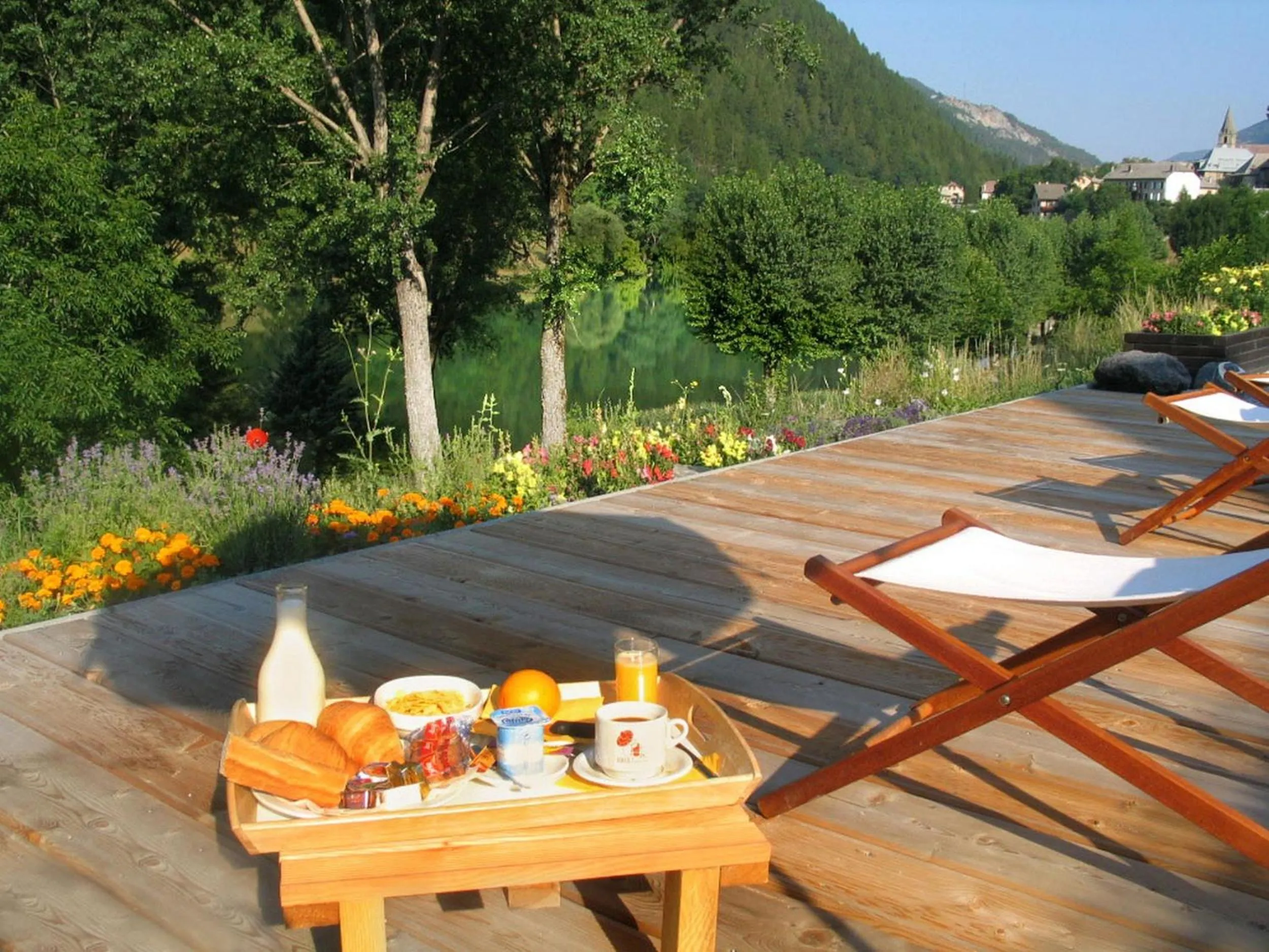 Balcony/Terrace in Hotel-Restaurant La Lauzétane
