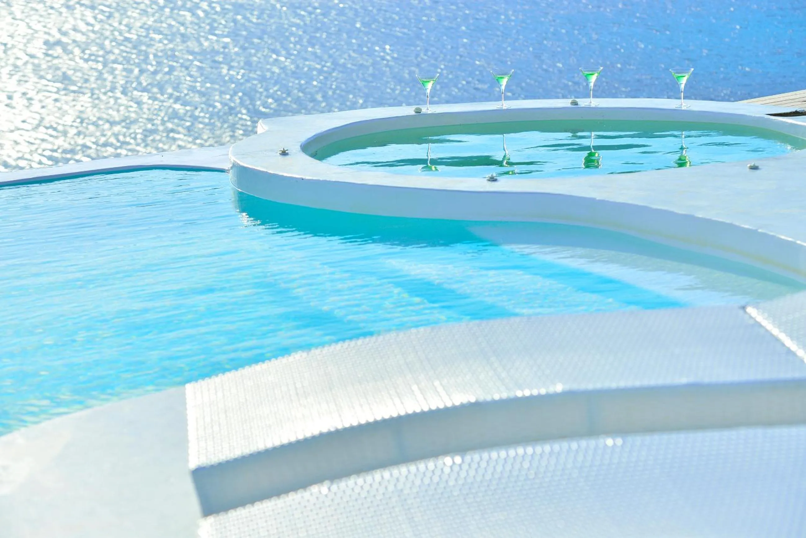 Pool view in Mykonos Pantheon