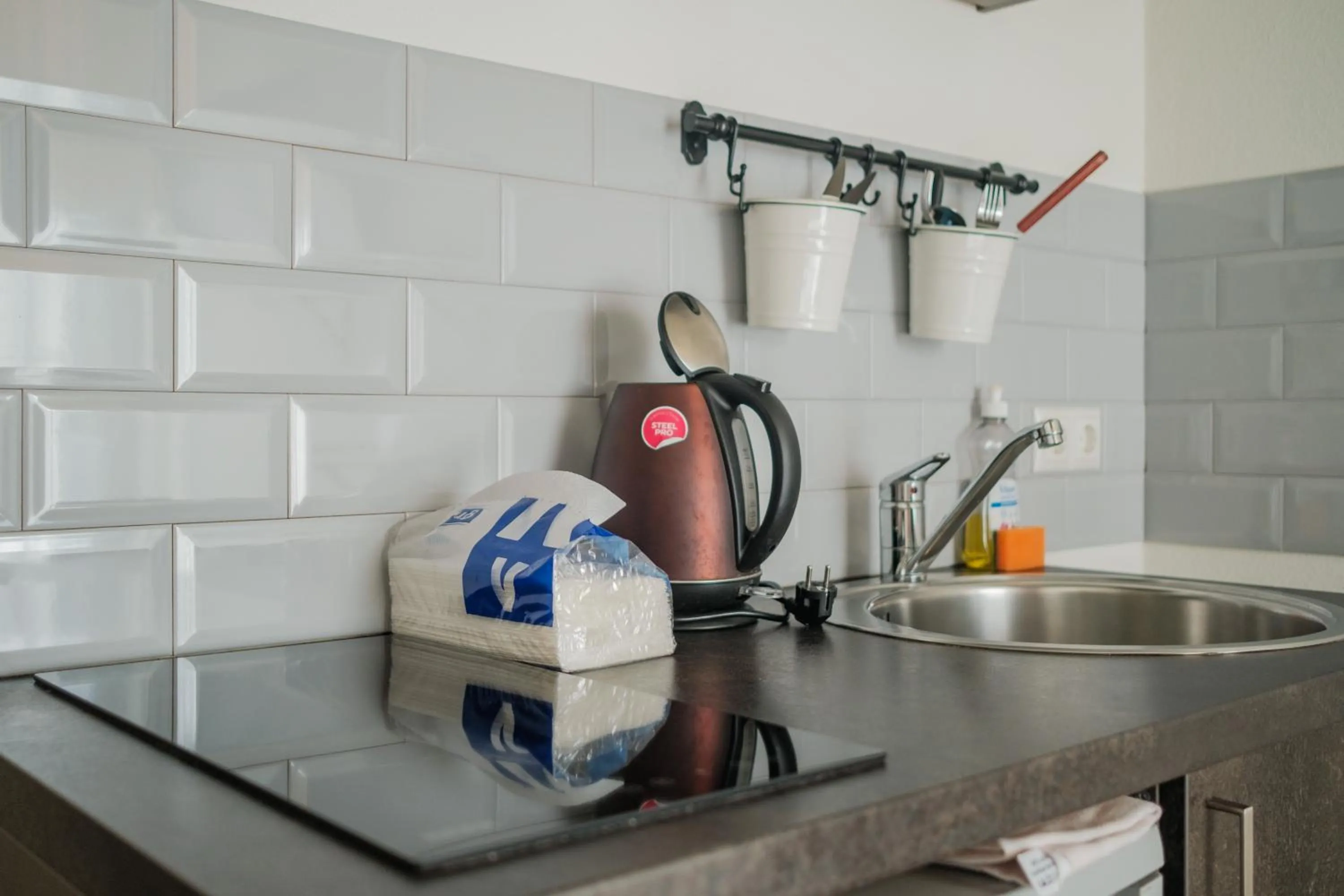 Kitchen or kitchenette in Filosoofi 1 Studio Apartments
