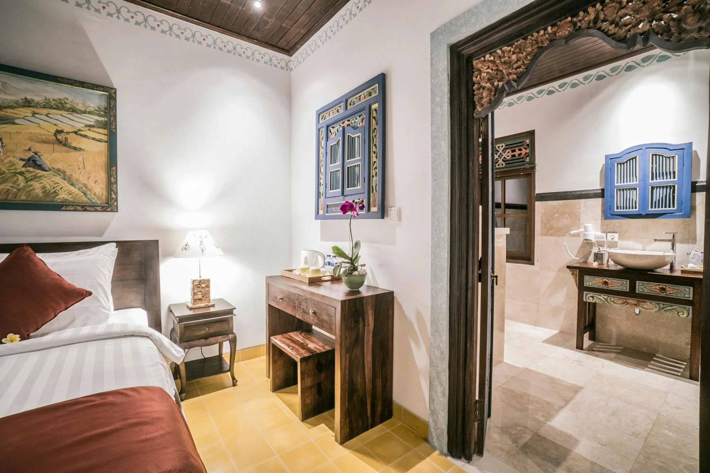 Decorative detail, Bed in Villa Tanah Carik by Mahaputra