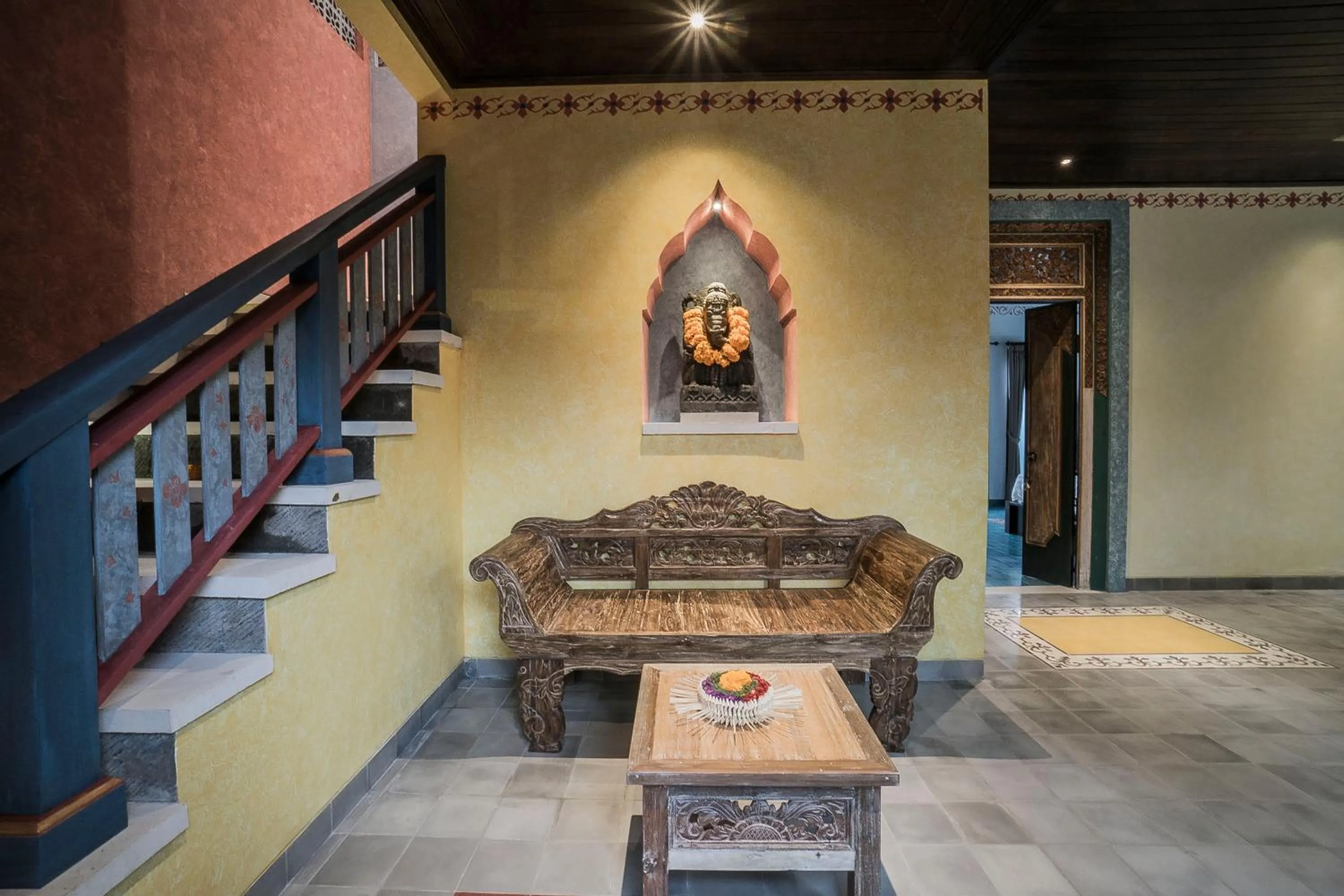 Seating area in Villa Tanah Carik by Mahaputra