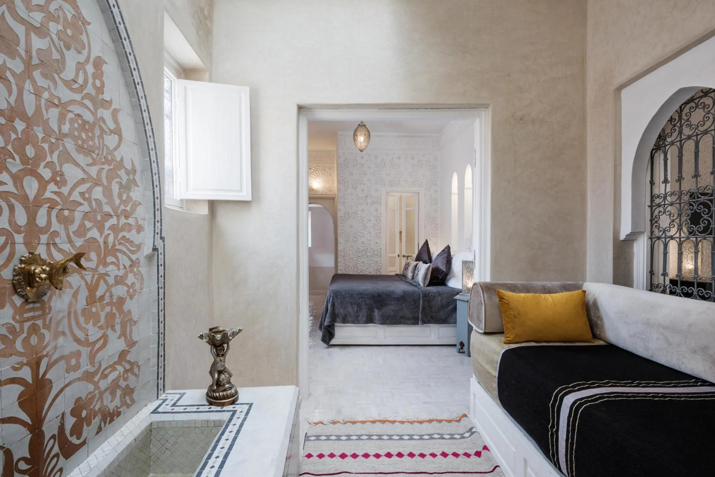 Seating area in Riad Spice by Marrakech Riad