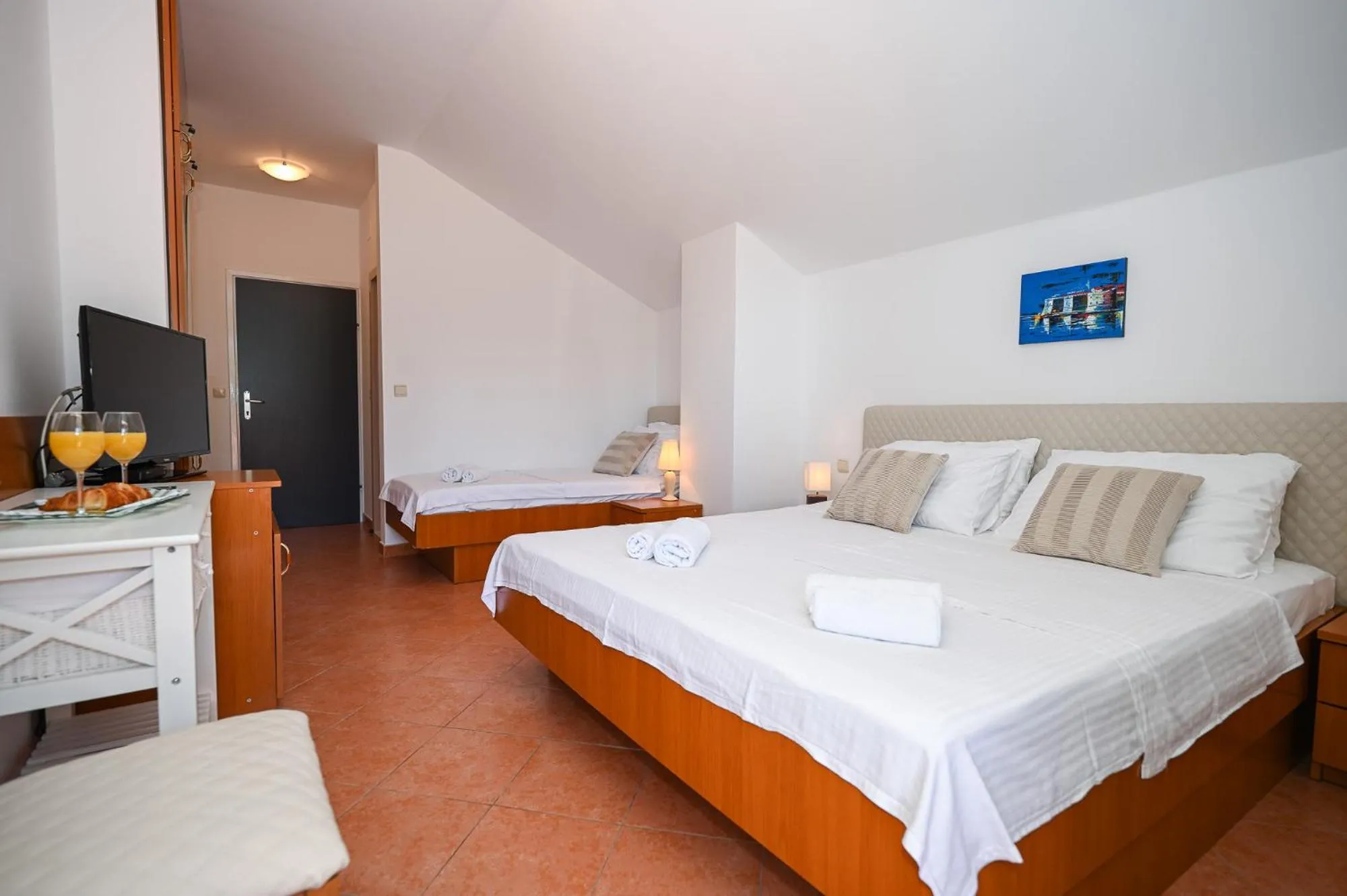 Bed in Beach House Poseydon