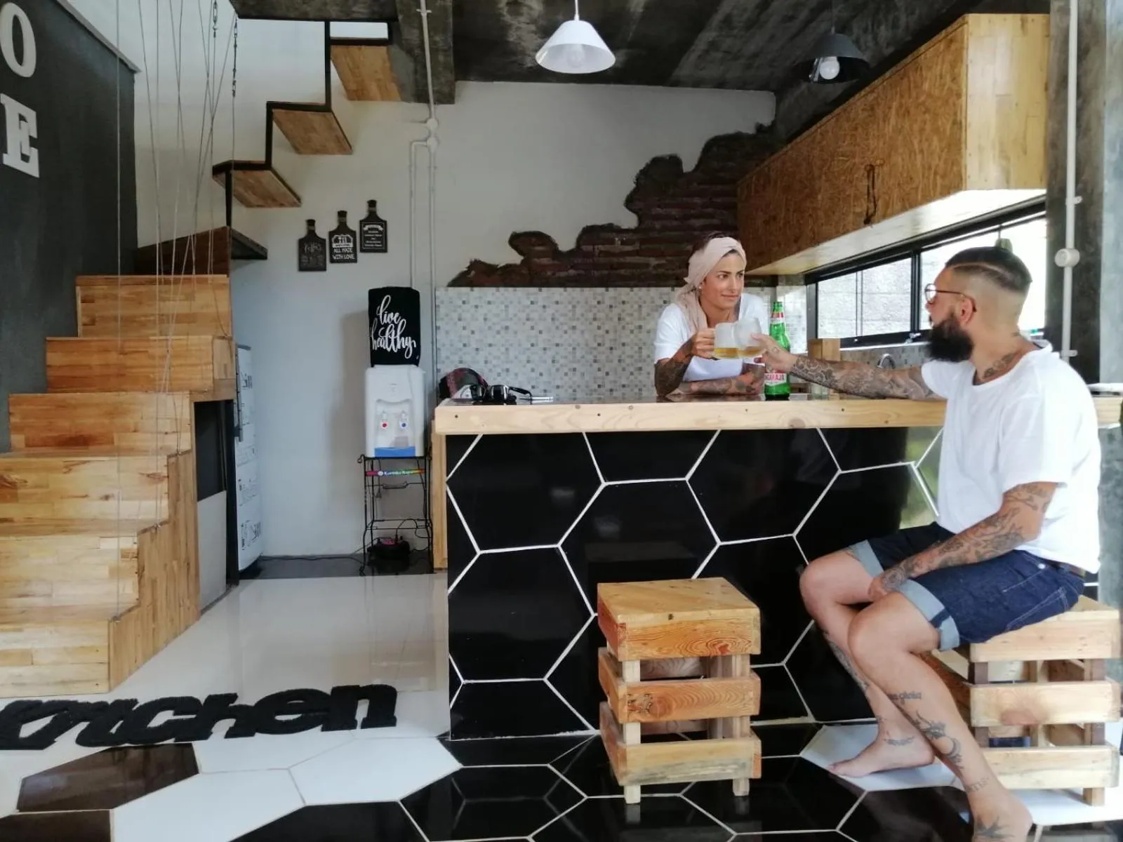 Kitchen or kitchenette in Happy House Bromo backpacker