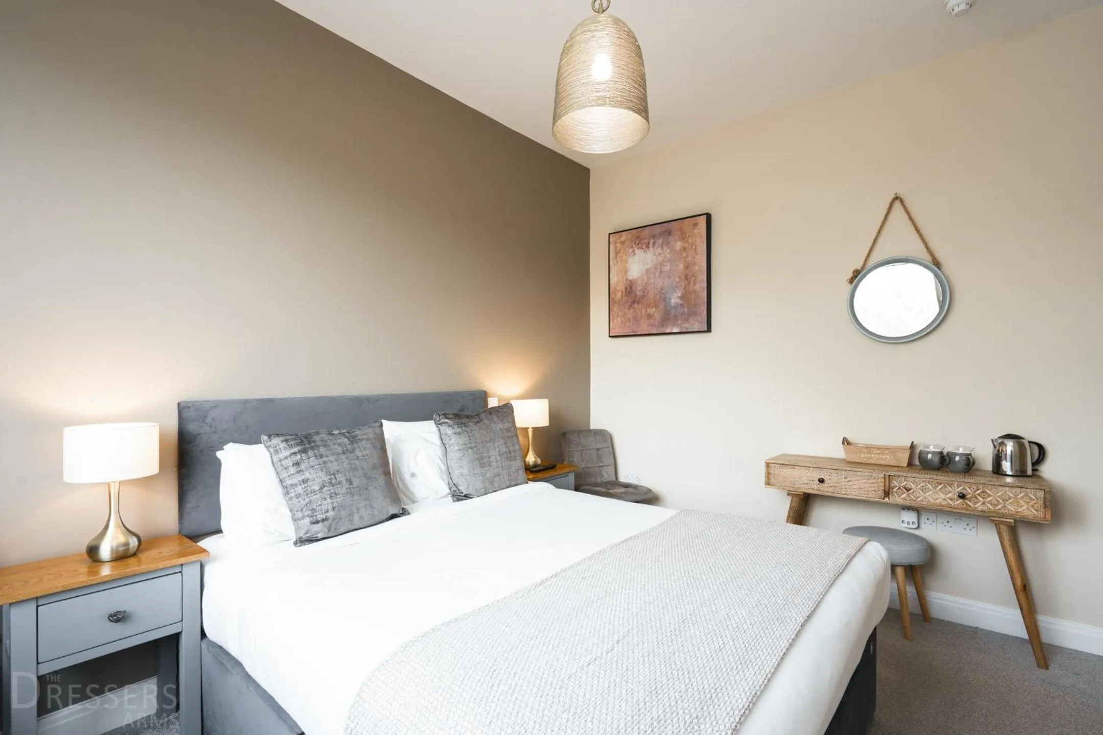 Bed in Rooms at The Dressers Arms