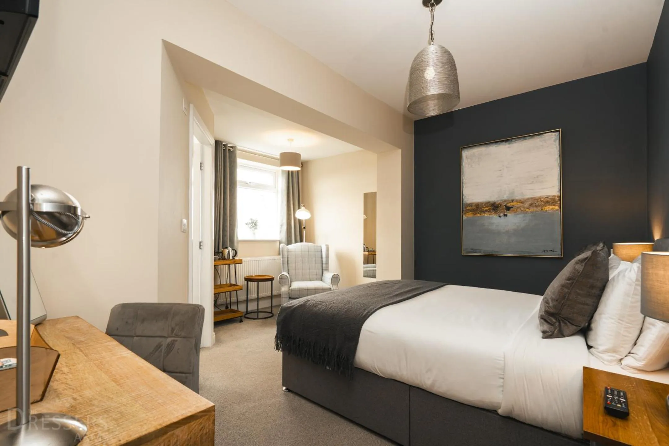 Bed in Rooms at The Dressers Arms