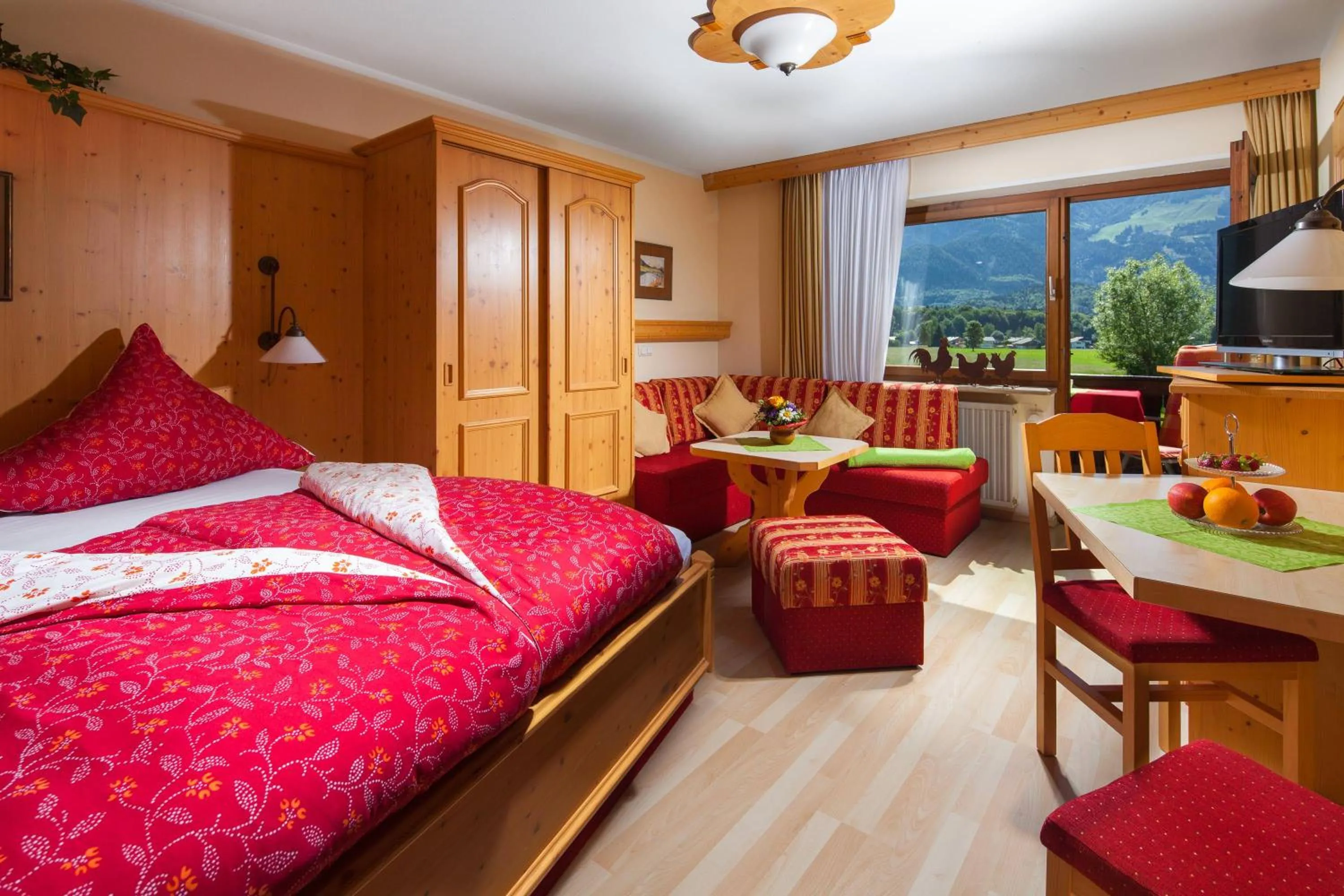 Bed in Ferienwohnung Drachllehen