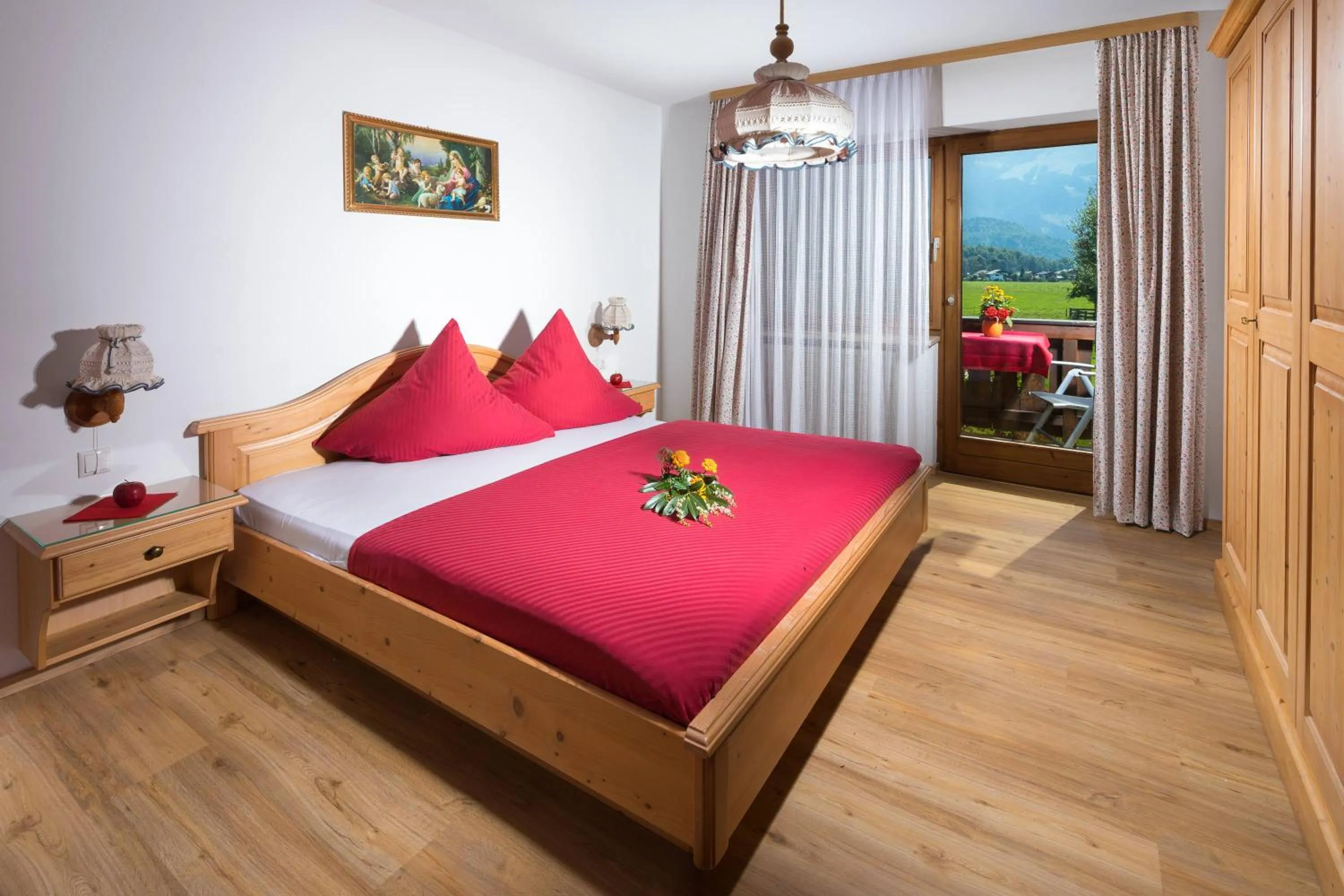 Bed in Ferienwohnung Drachllehen