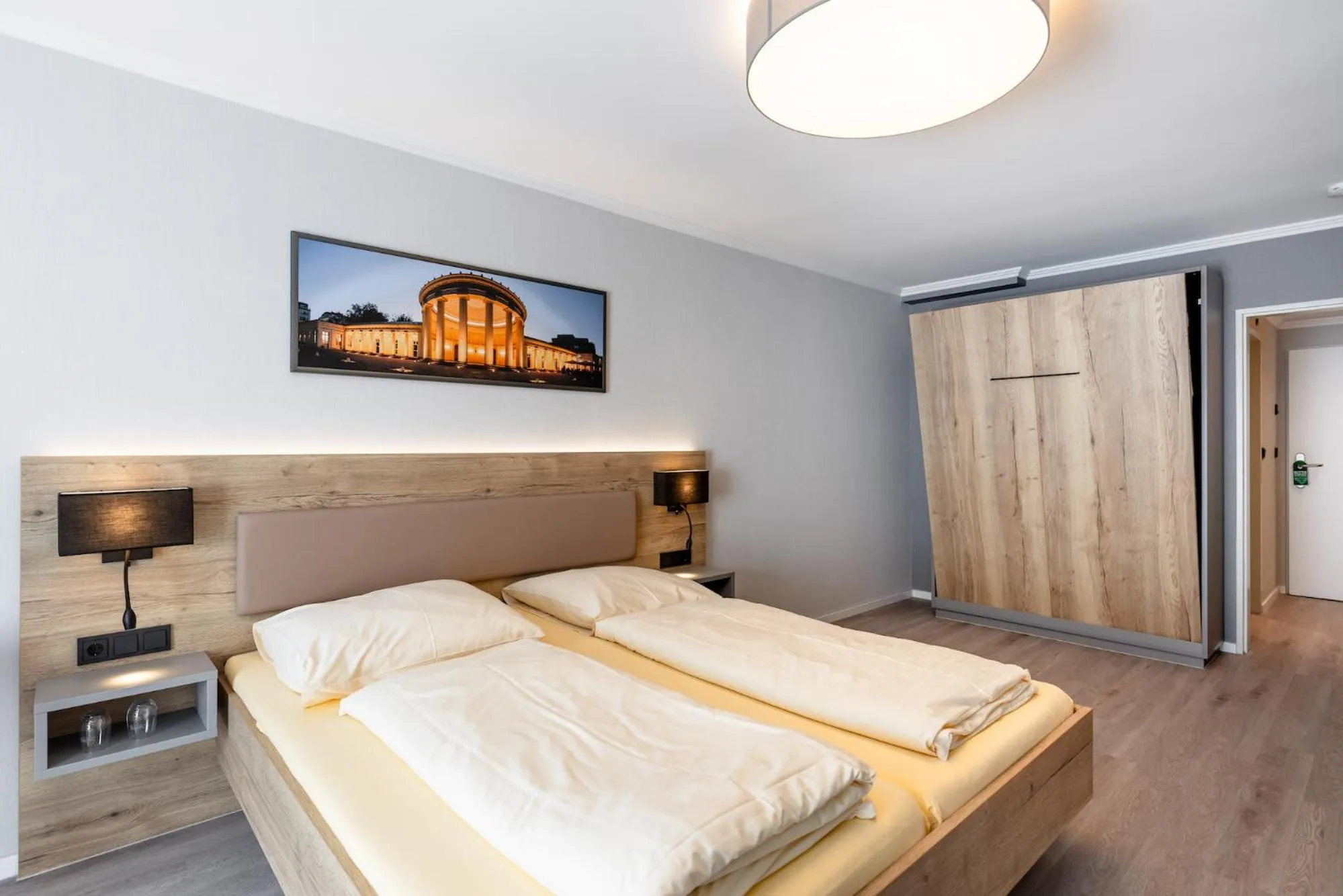 Bed in Hotel Restaurant Bismarckturm