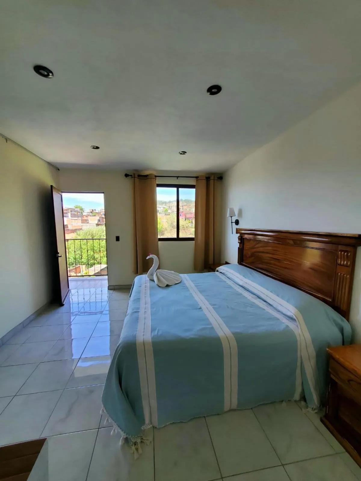 Bed in Hotel Posada Camelinas