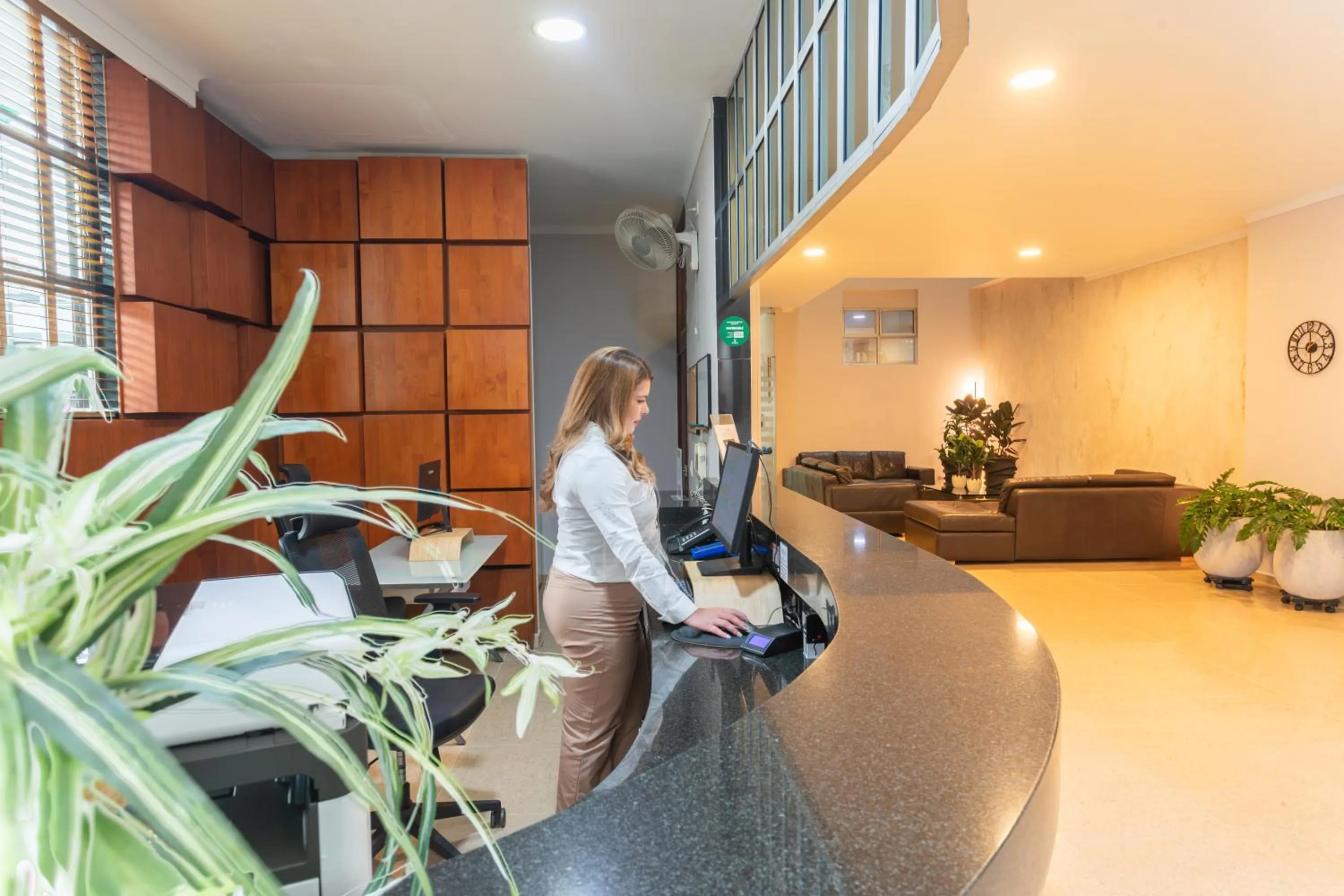 Lobby or reception in Hotel Sauces del Estadio