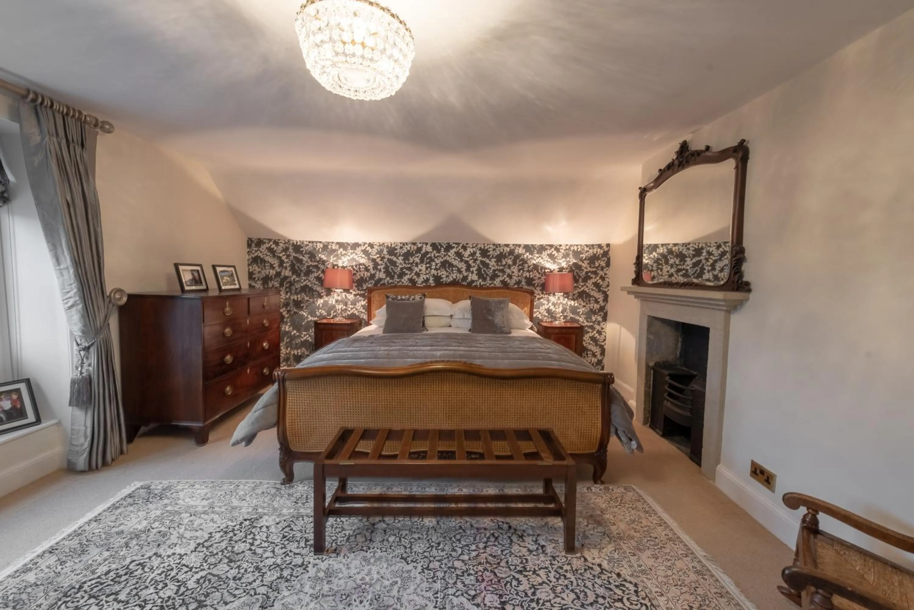 Bed in Florence Nightingale Suites at Lea Hurst