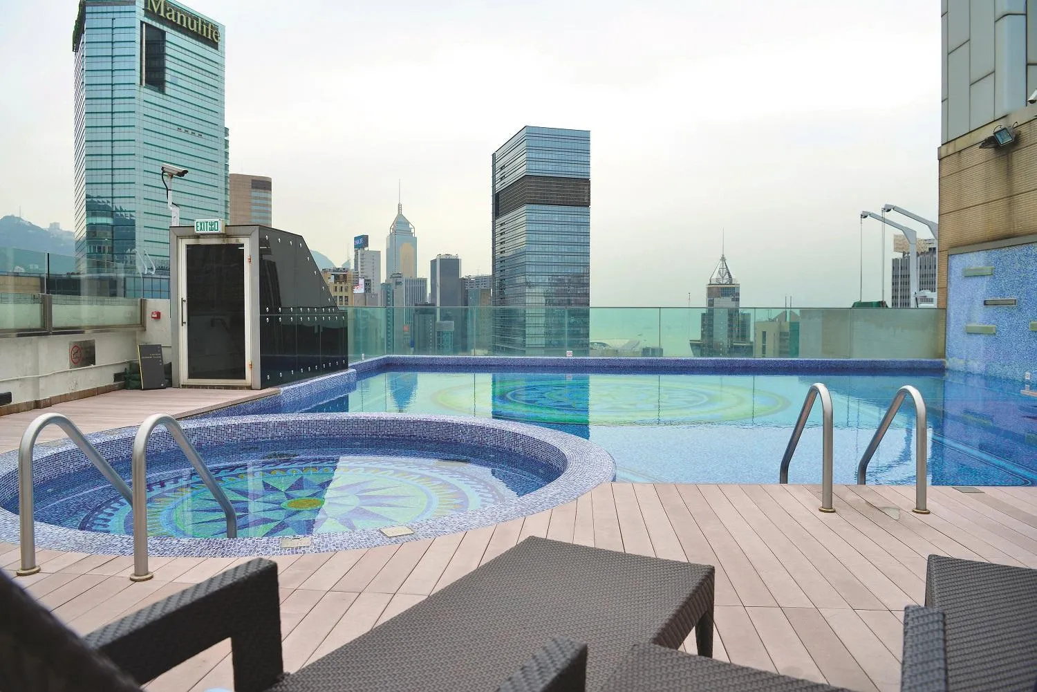 Pool view in Regal Hongkong Hotel