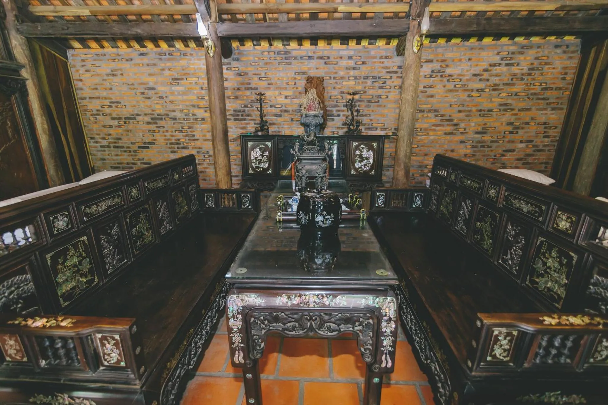 Living room in CASA ECO Mekong Resort
