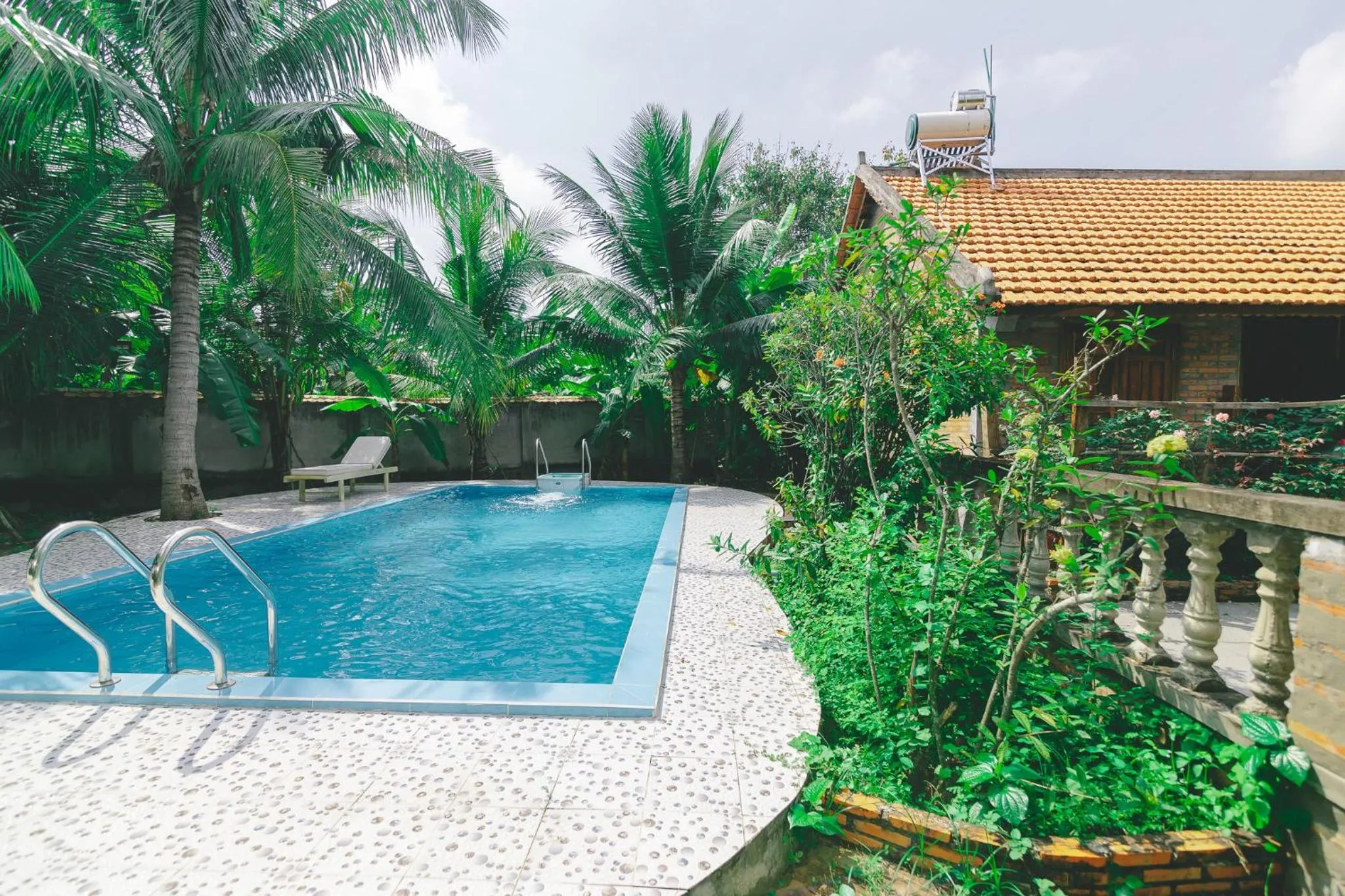 Pool view in CASA ECO Mekong Resort