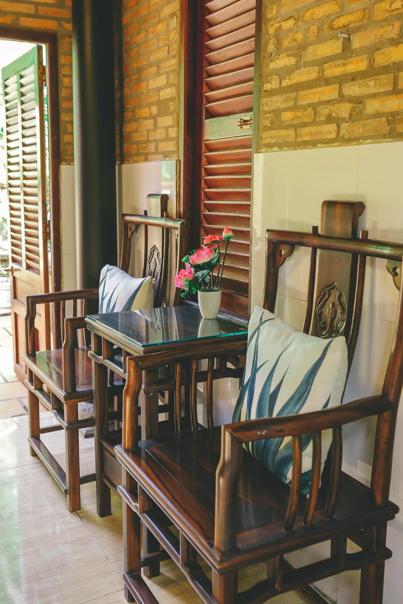 Living room in CASA ECO Mekong Resort