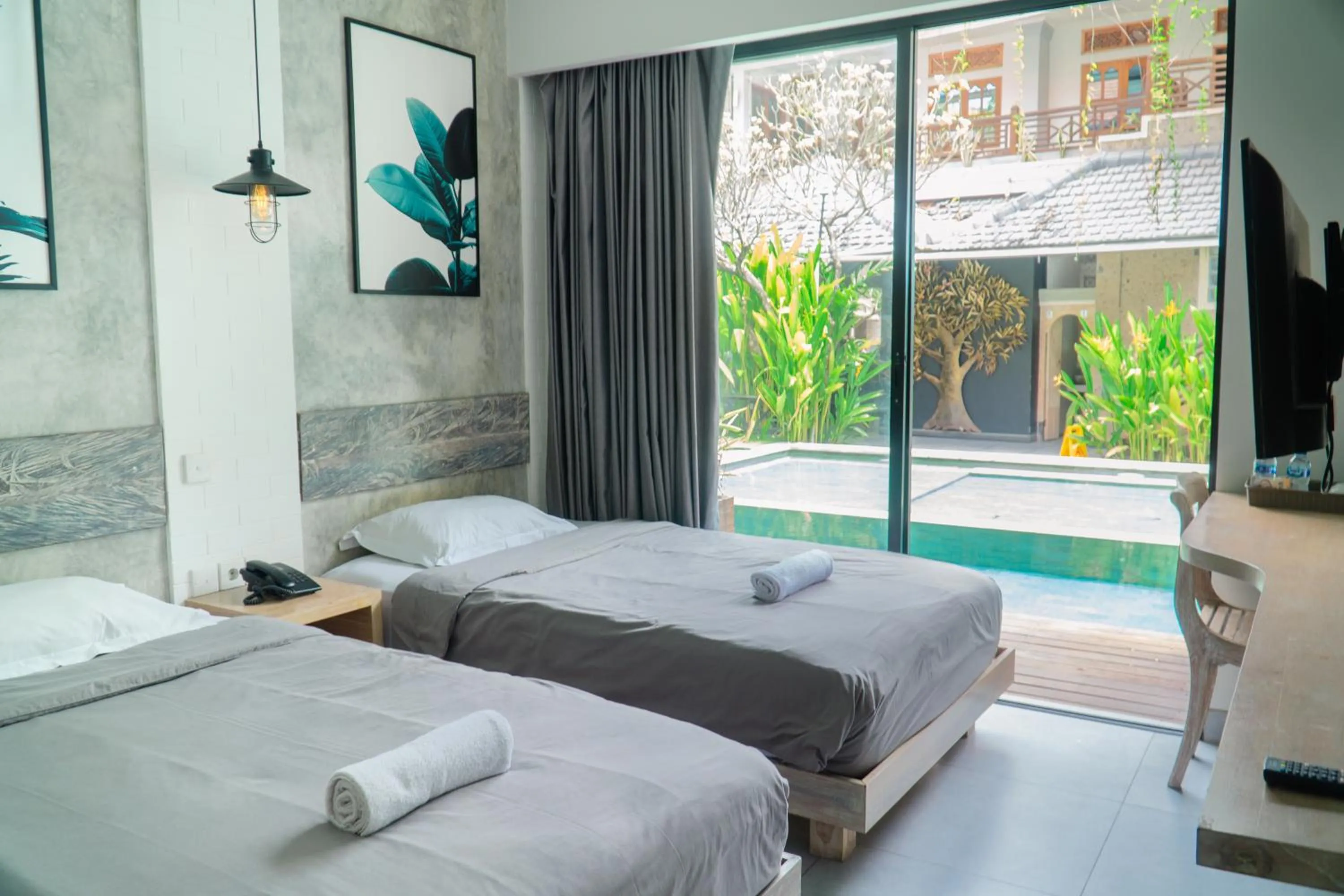 Bed in Gemini Star Hotel Kuta