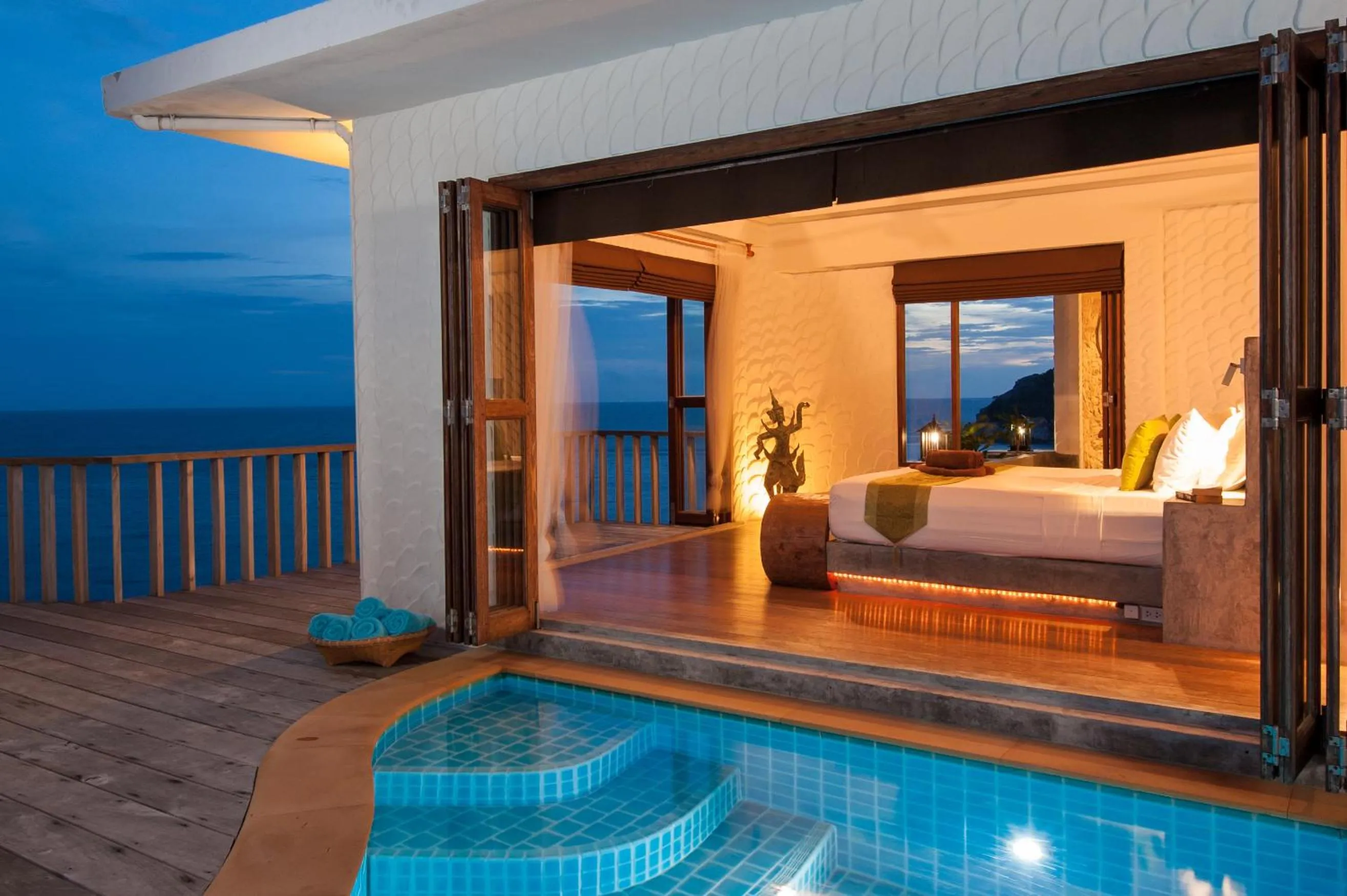 Balcony/Terrace, Bed in Villas Sabai Jai