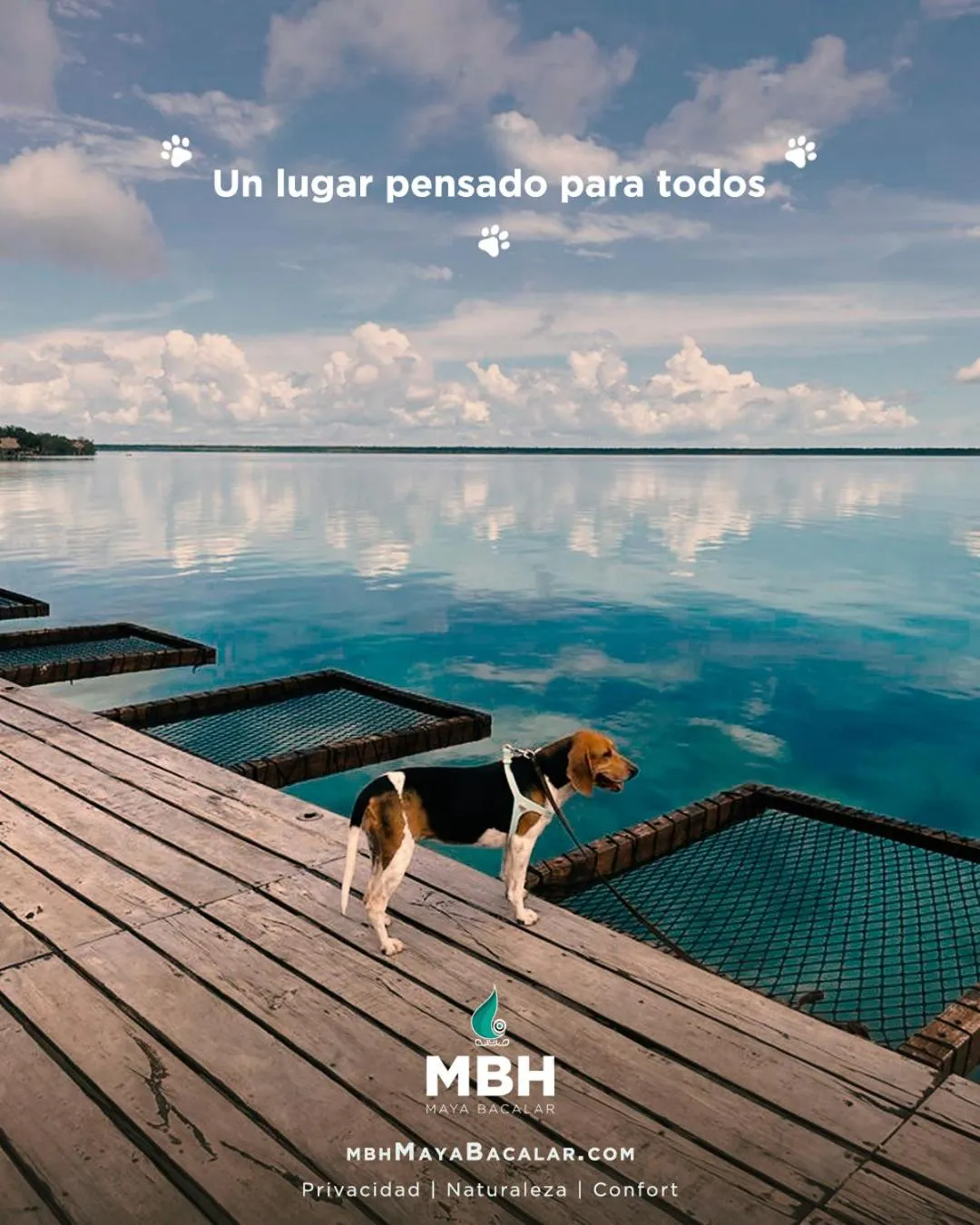 Lake view in MBH Maya Bacalar Hotel Boutique