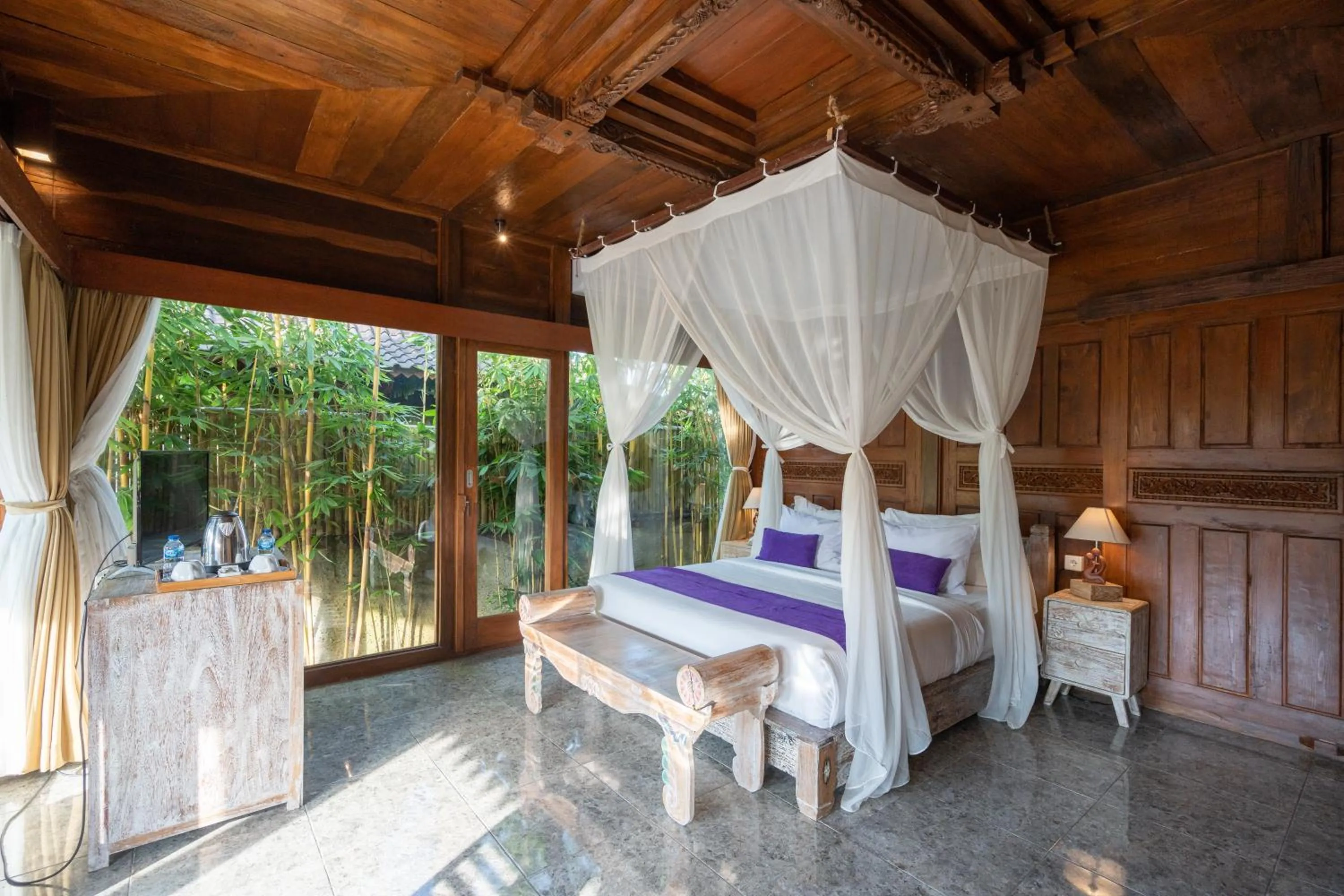 View (from property/room), Bed in Uma Sebatu Villa Ubud