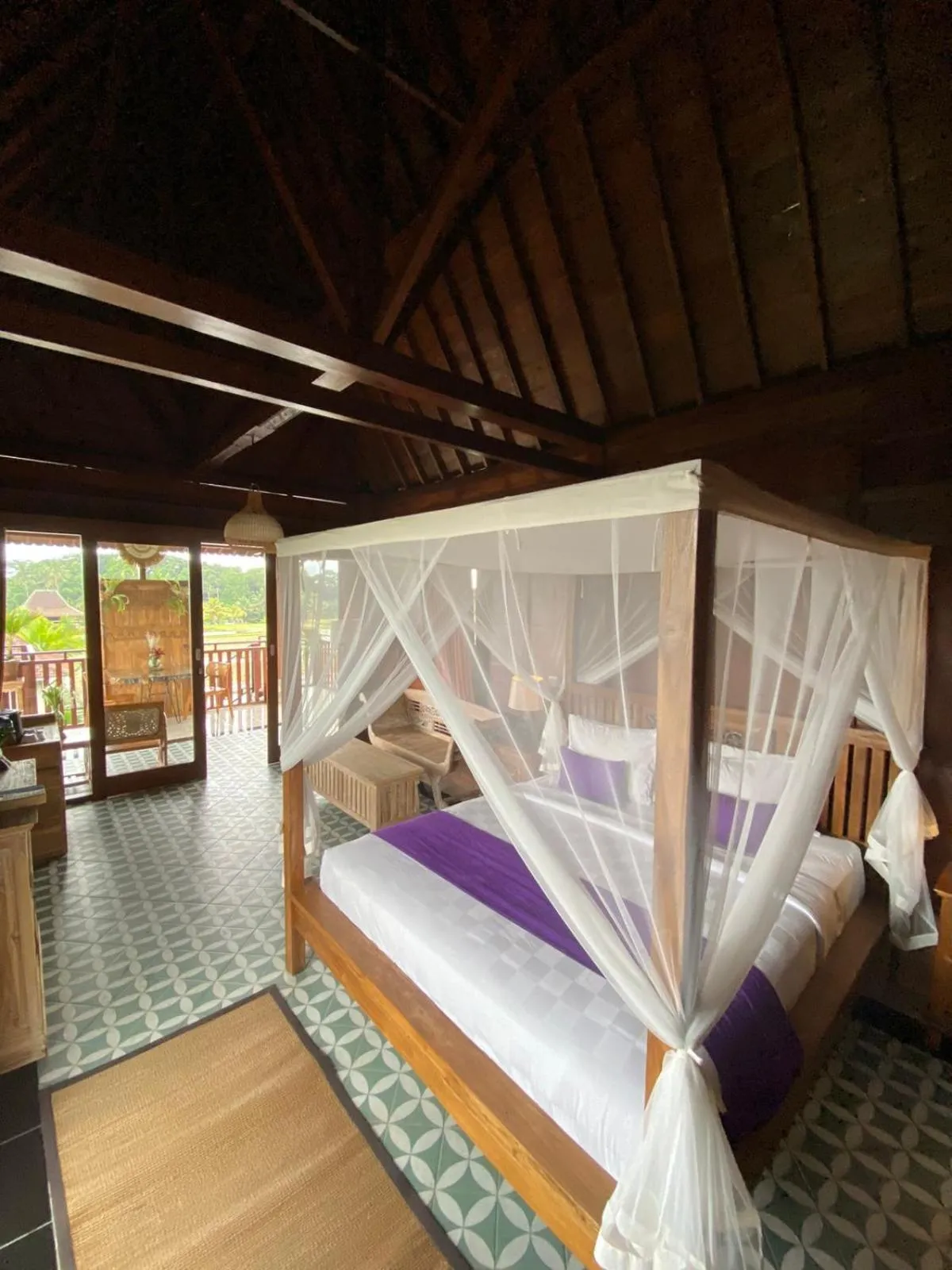 Bed in Uma Sebatu Villa Ubud