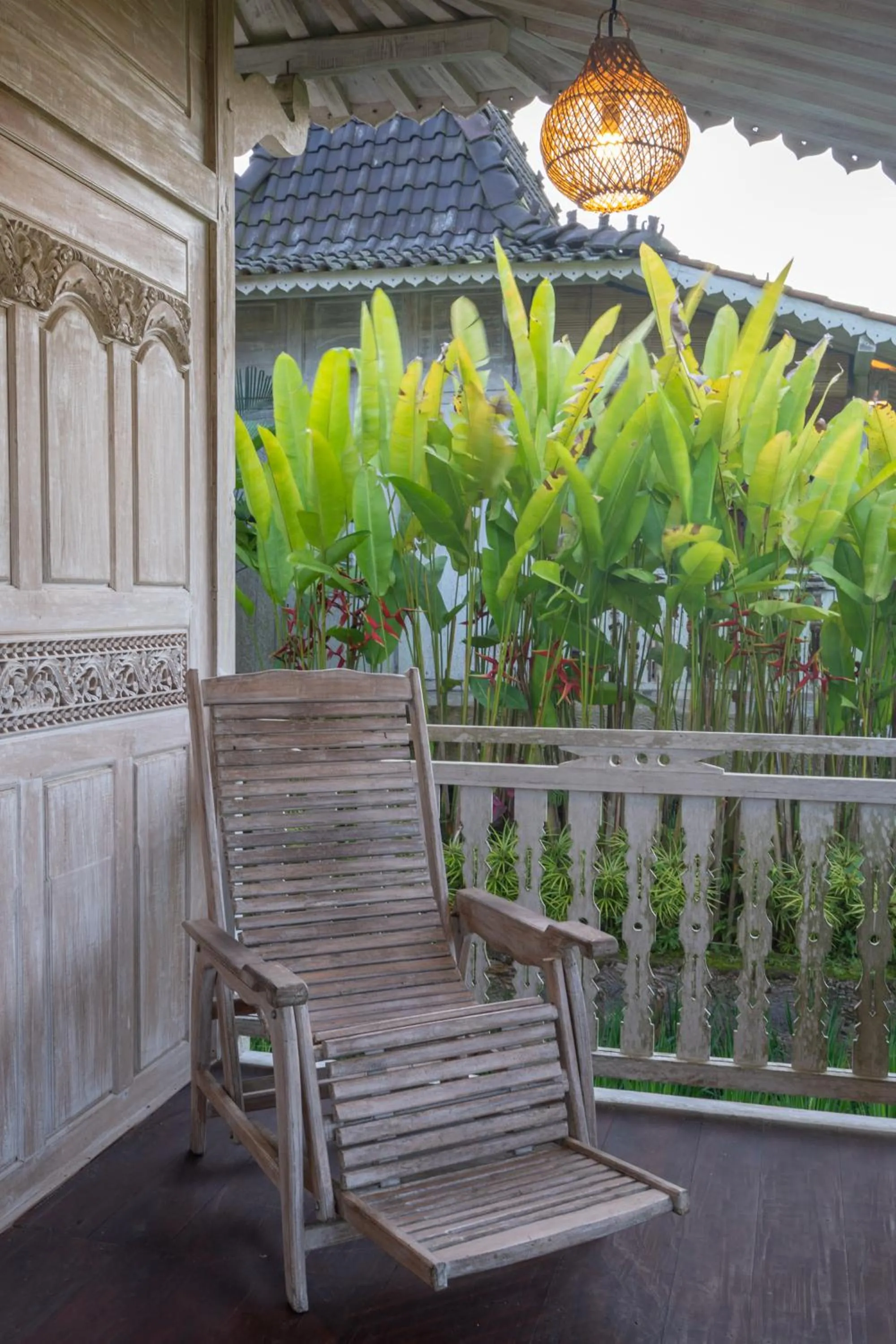 Seating area in Uma Sebatu Villa Ubud