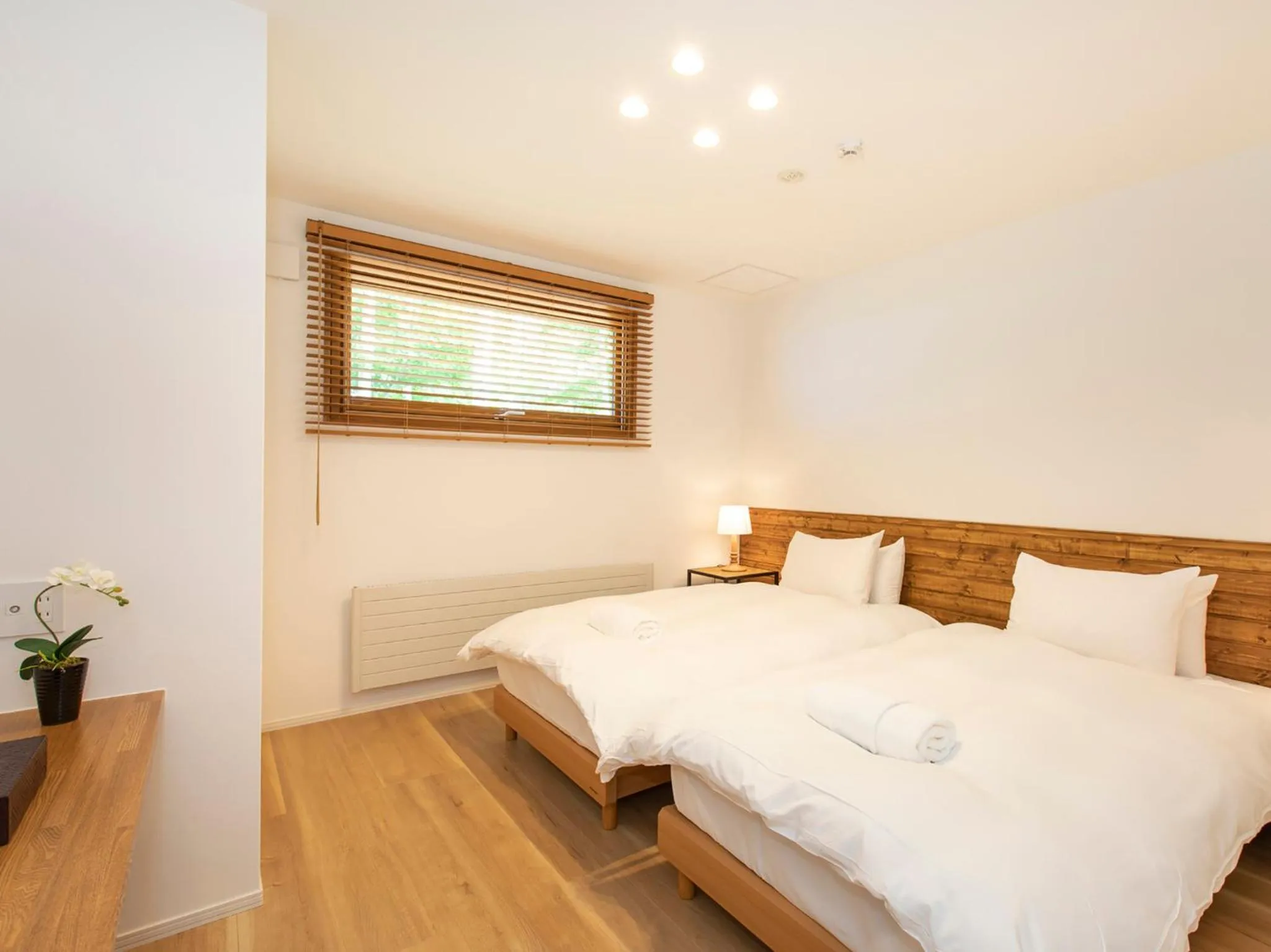 Bed in Birchwood Chalet