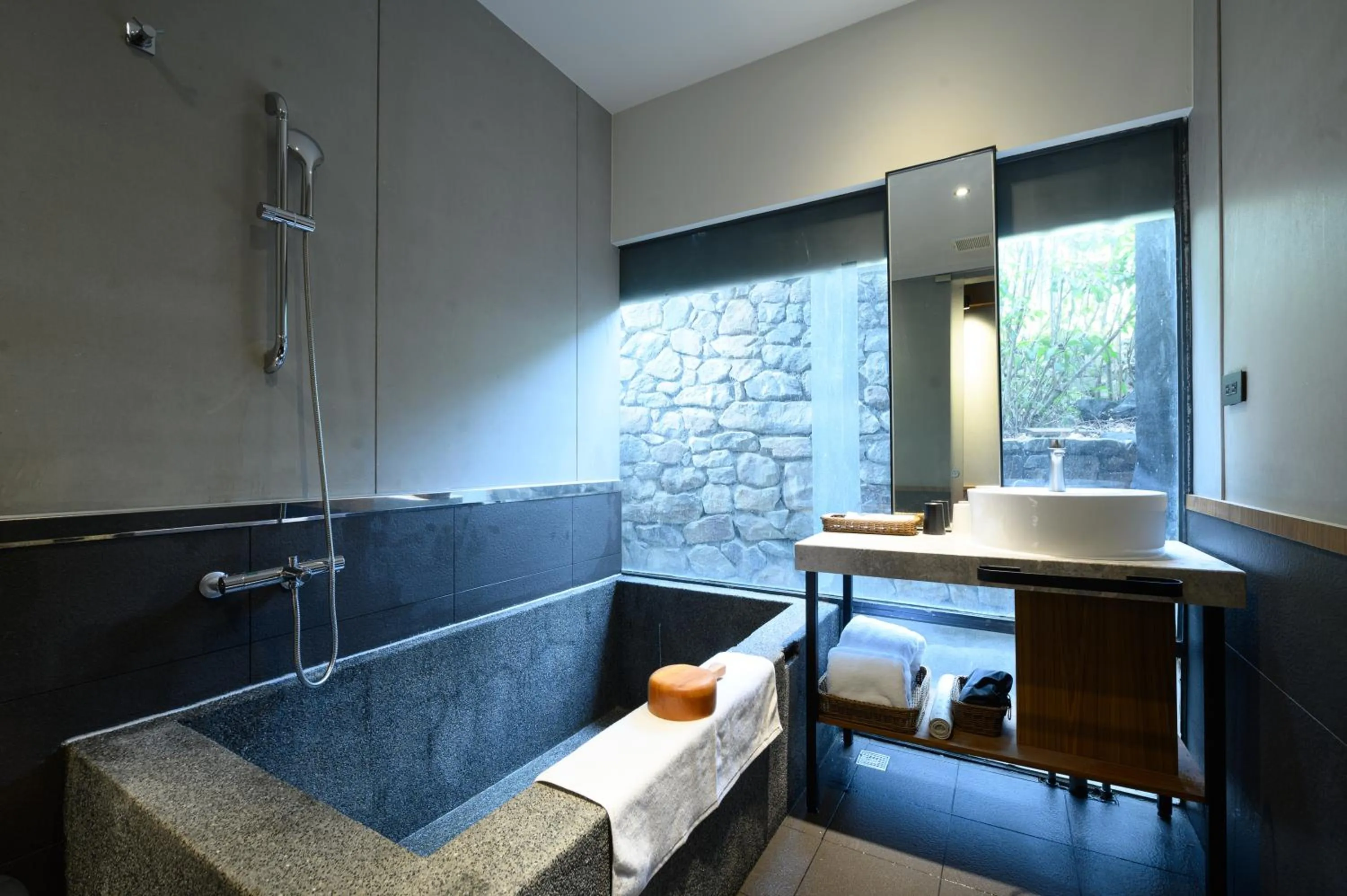 Bathroom in Yunoyado Onsen Hot Spring Hotel Deyang