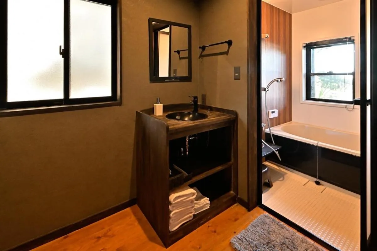 Bathroom in LOG HOUSE at Shima